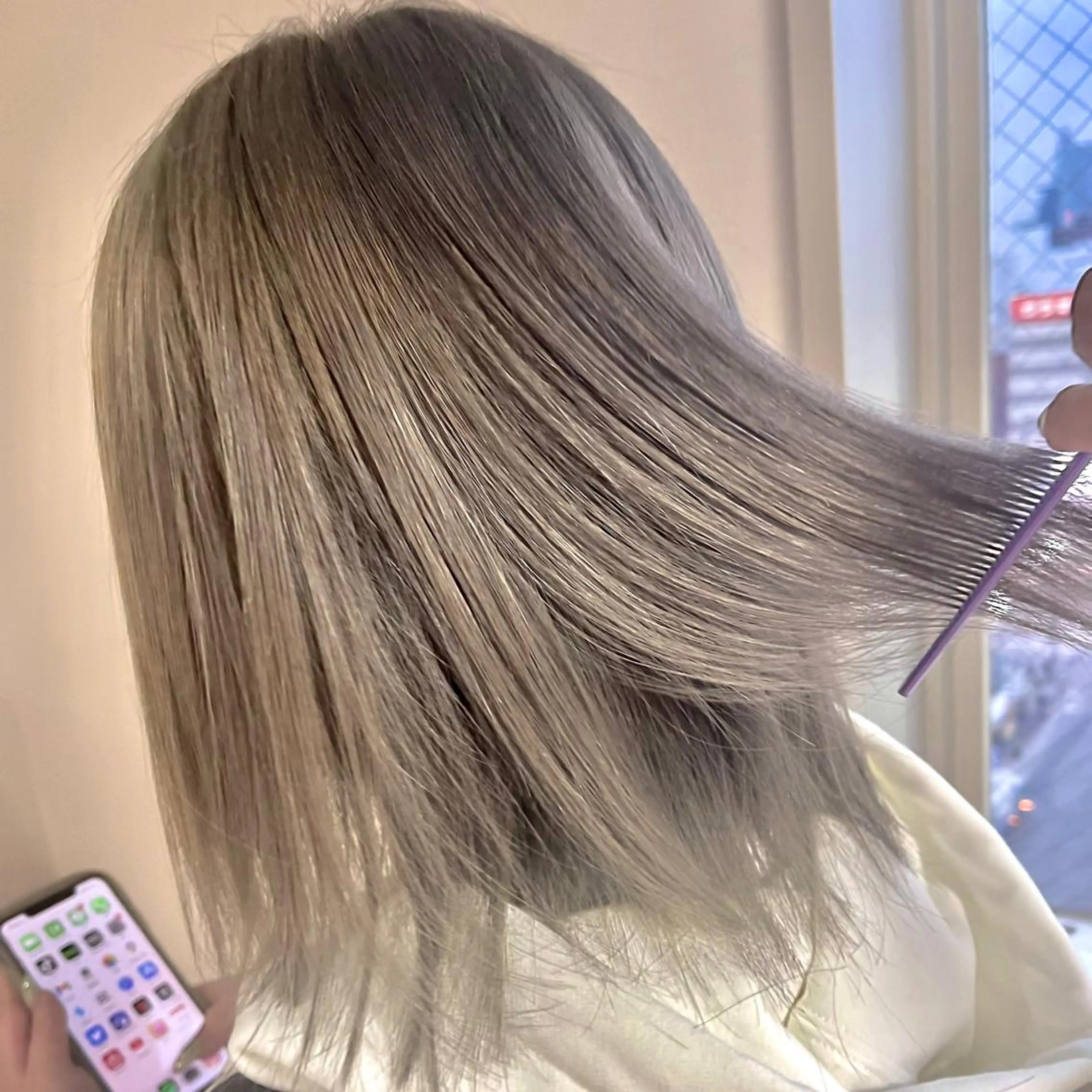 ミディアム カラー ヘアアレンジ ブリーチ ダブルカラー ハイトーンカラー ヘアカラー トリートメント 松井那津子 /ハイライトブリーチのヘアスタイル