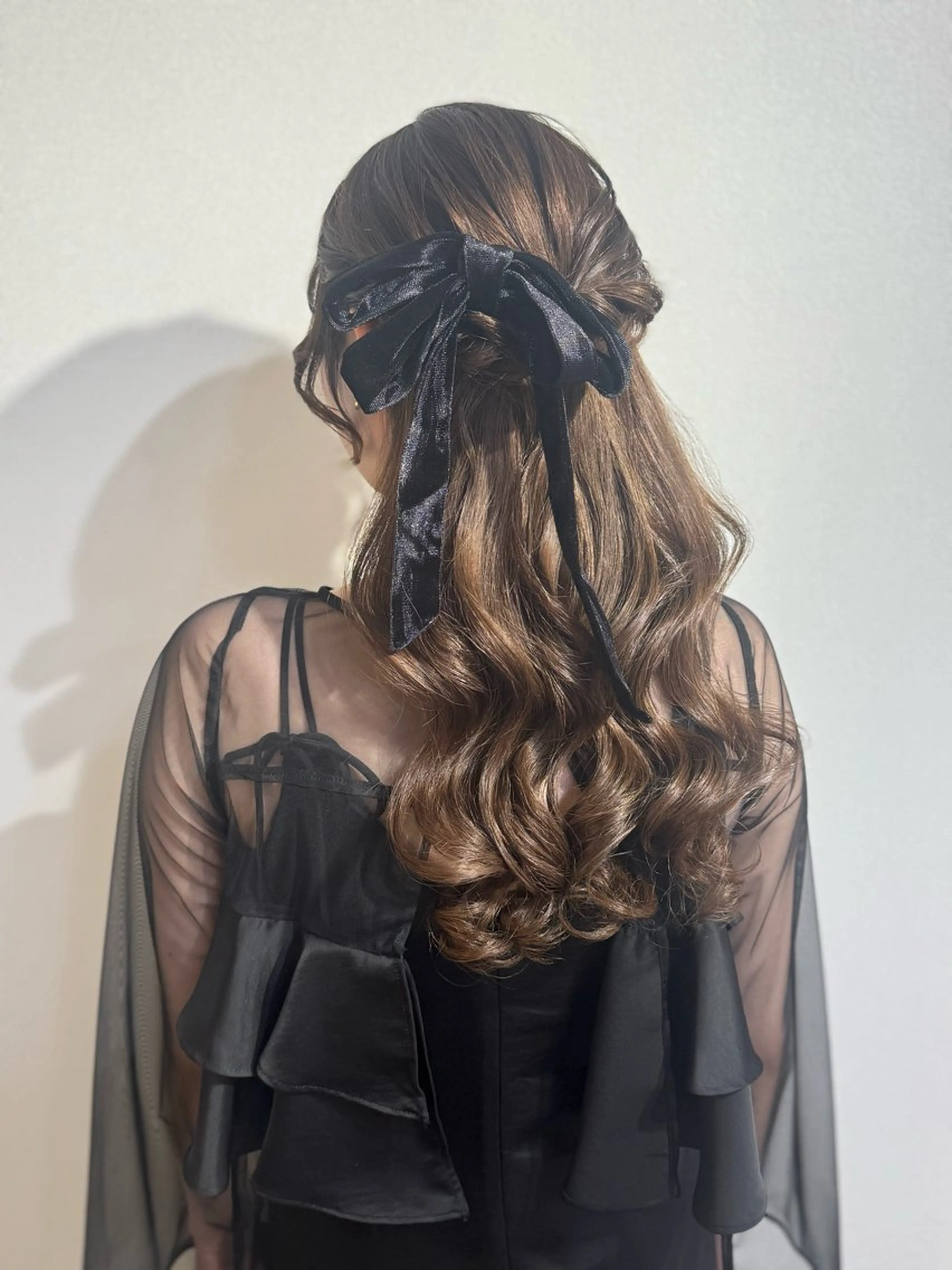 ヘアアレンジ ハーフアップ ヘアセット 鷲見 望のヘアスタイル