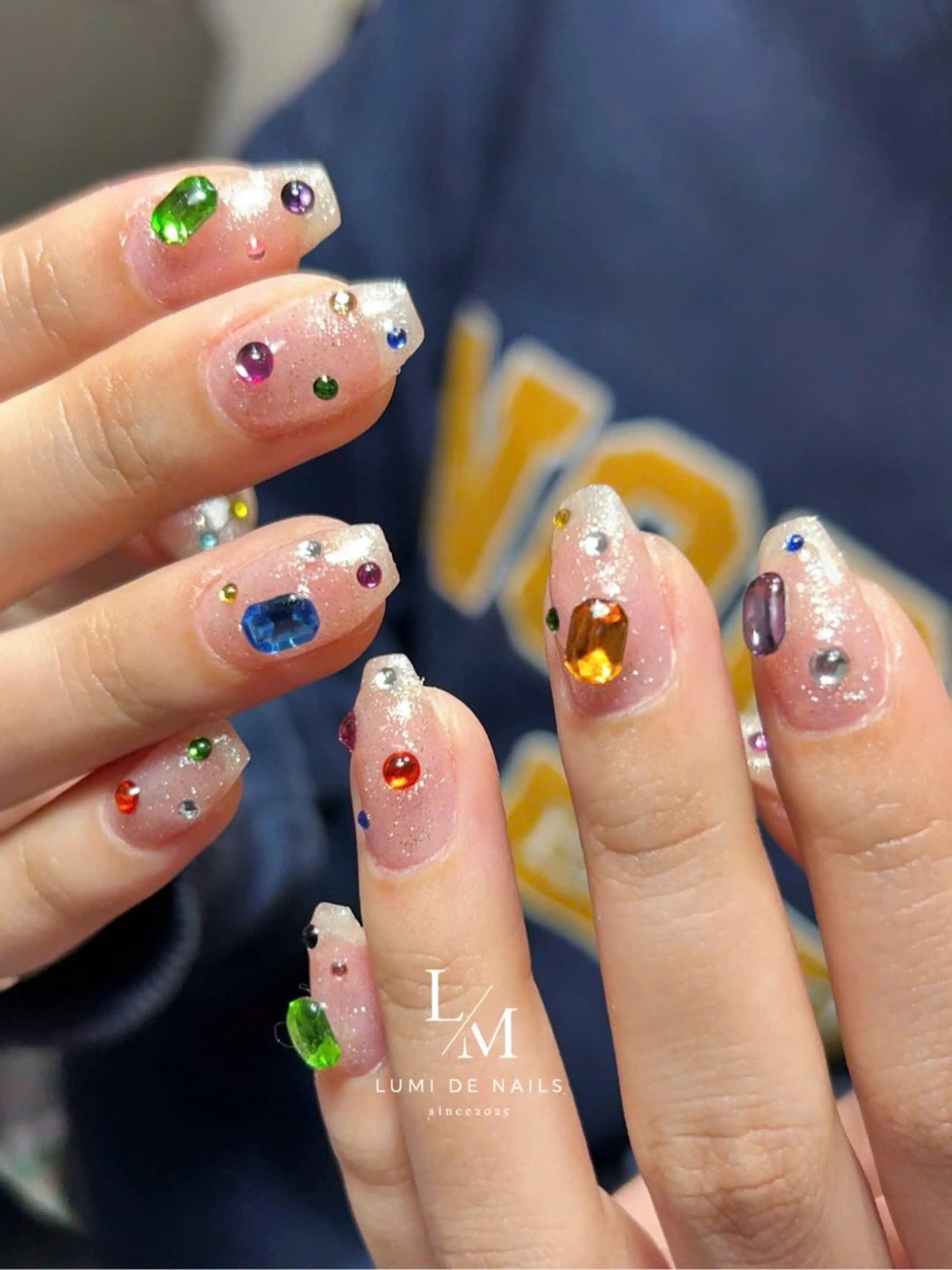 ネイル グラデーション ラメ(グリッター) マグネットネイル ミラーネイル ニュアンスネイル ハンドネイル Lumi de nailsのネイルデザイン