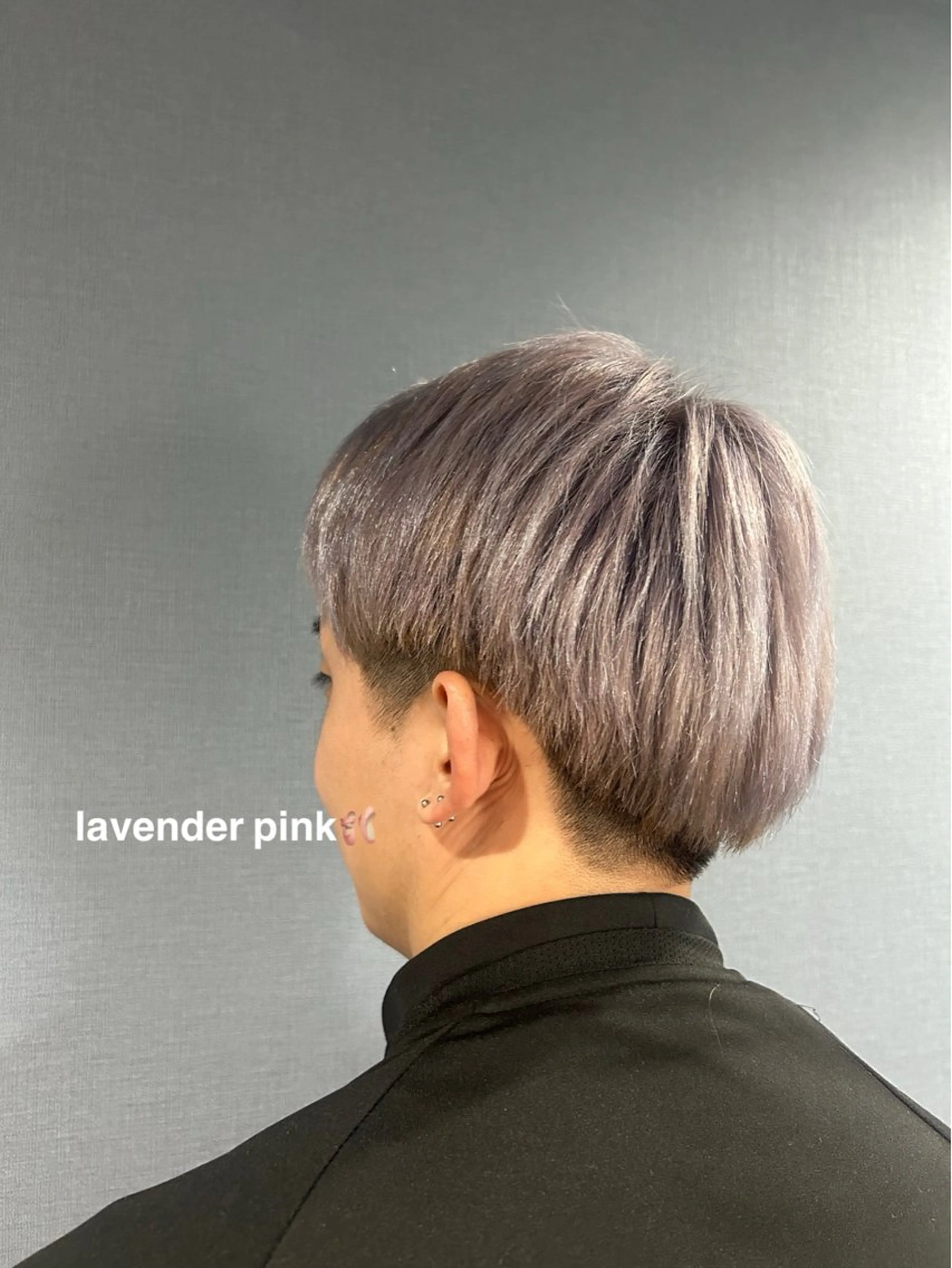 ショート カラー ベージュカラー ピンクカラー ホワイトベージュ ヘアカラー hairs Riche住之江（ヘアーズリッシュ）所属・諸戸 龍加/カットモデルのヘアスタイル