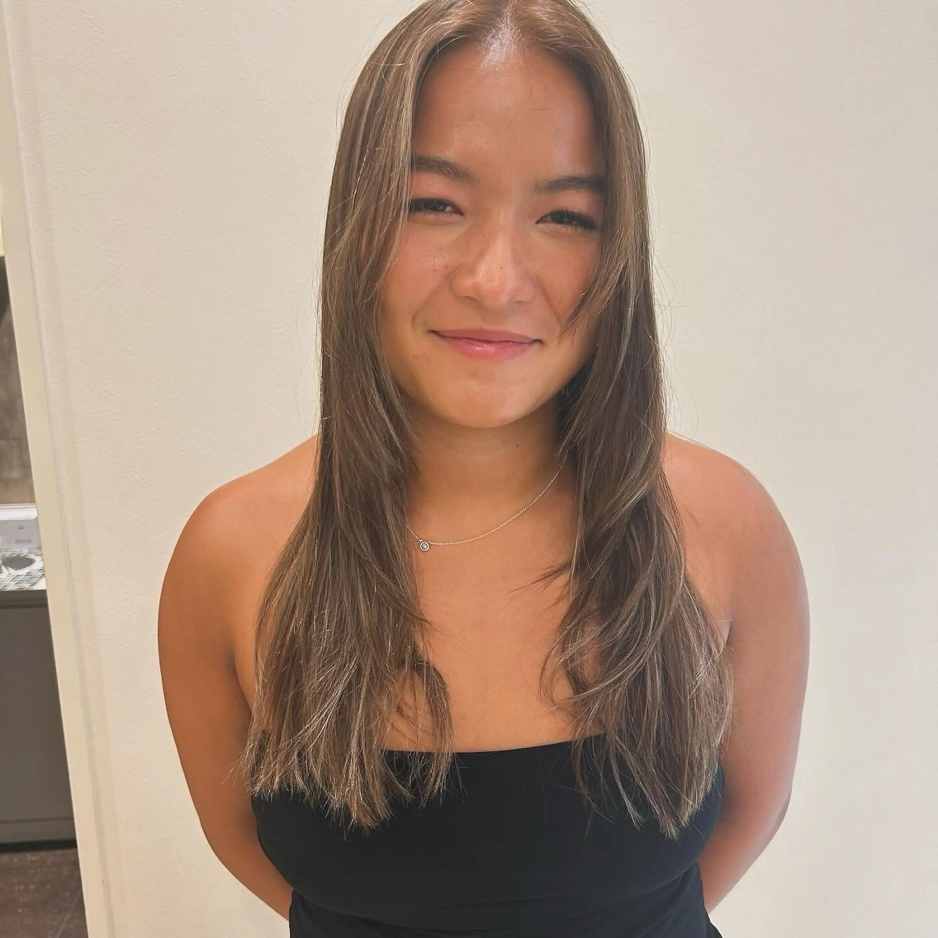 ロング ハイライト 五味優莉🫧 ͛.* 似合わせ/レイヤーのヘアスタイル