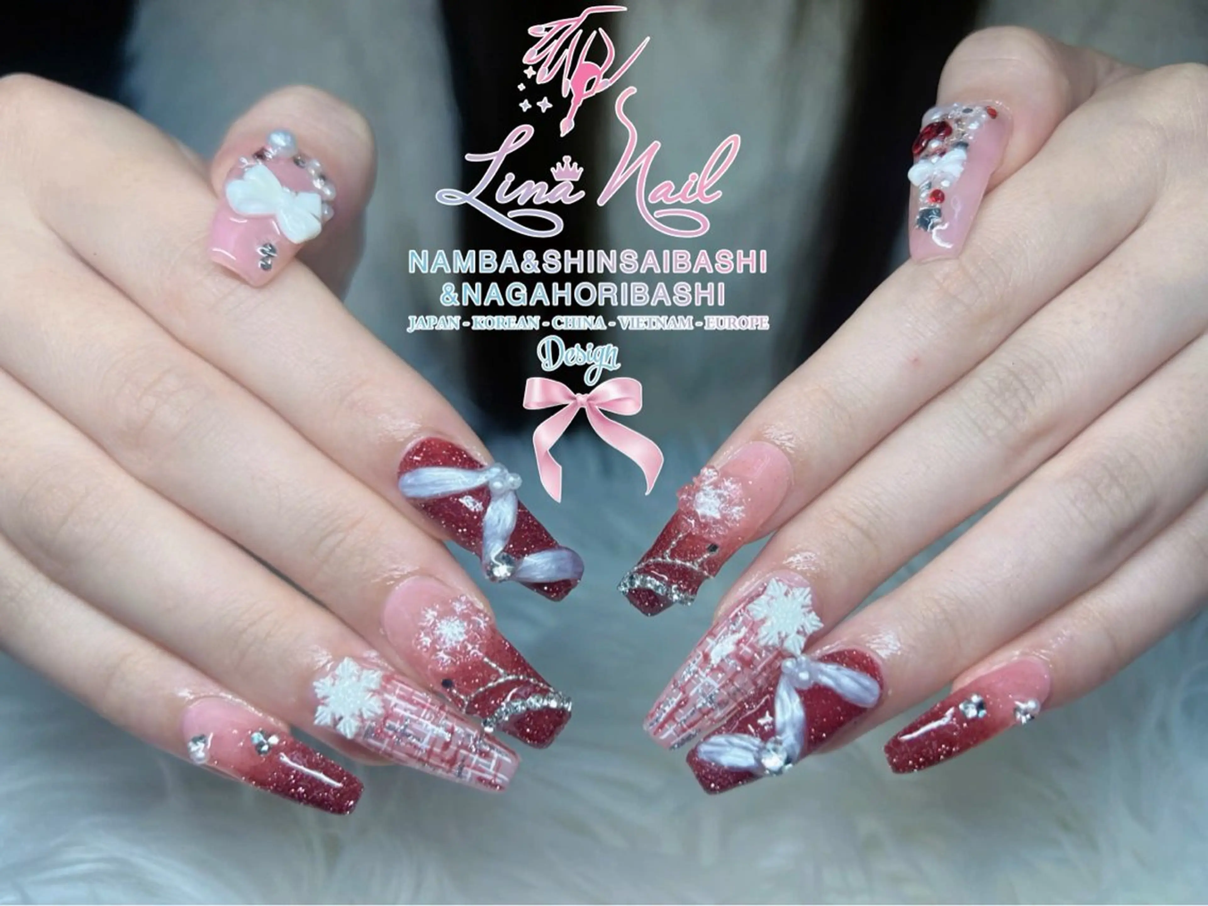 ネイル チークネイル 桜ネイル フラッシュネイル フットネイル ジェルネイル リナネイル 長堀橋店／東心斎橋店のネイルデザイン