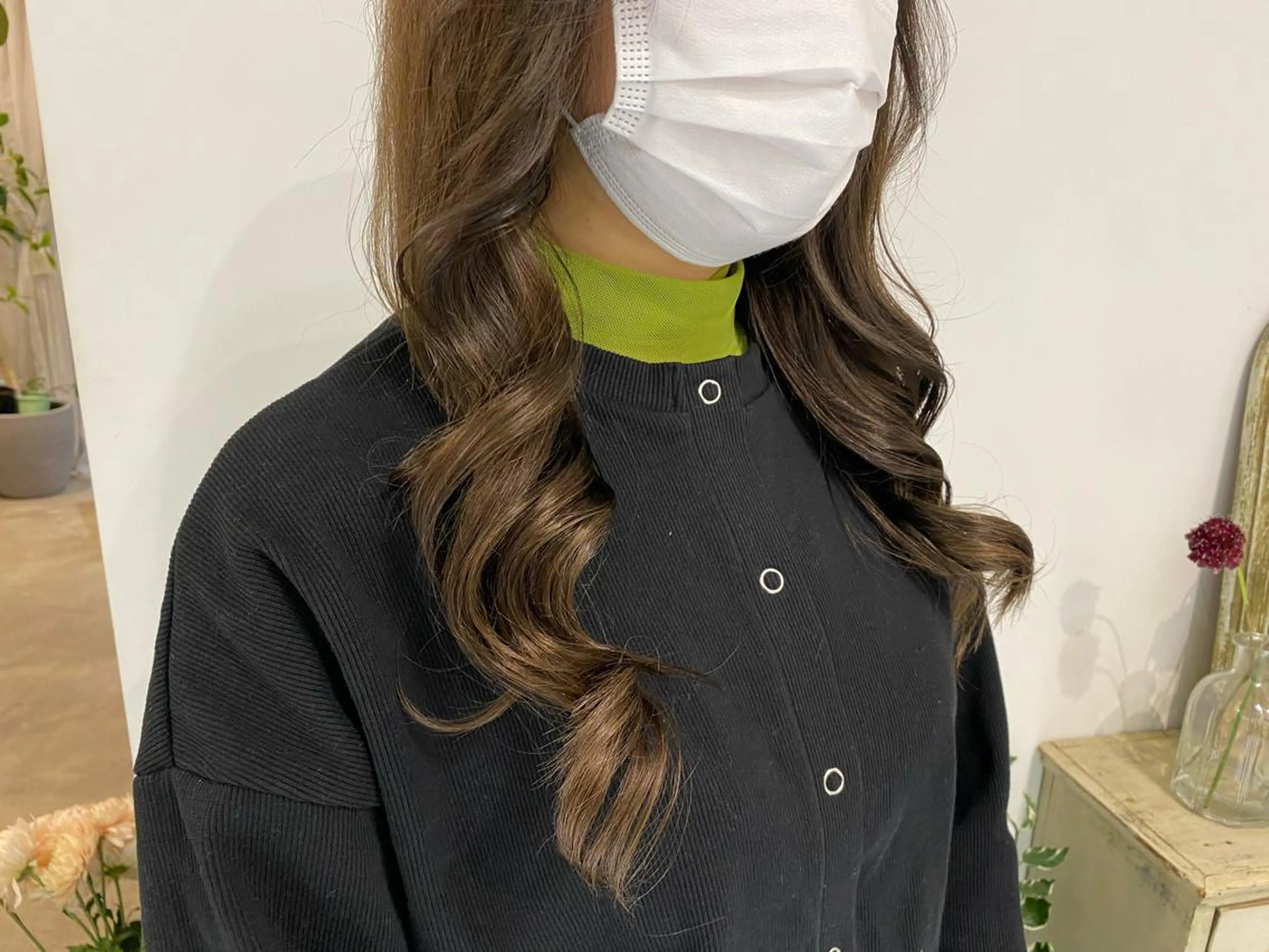 セミロング カラー ブラウンカラー ducha所属・DUCHA Tomida naoのヘアスタイル