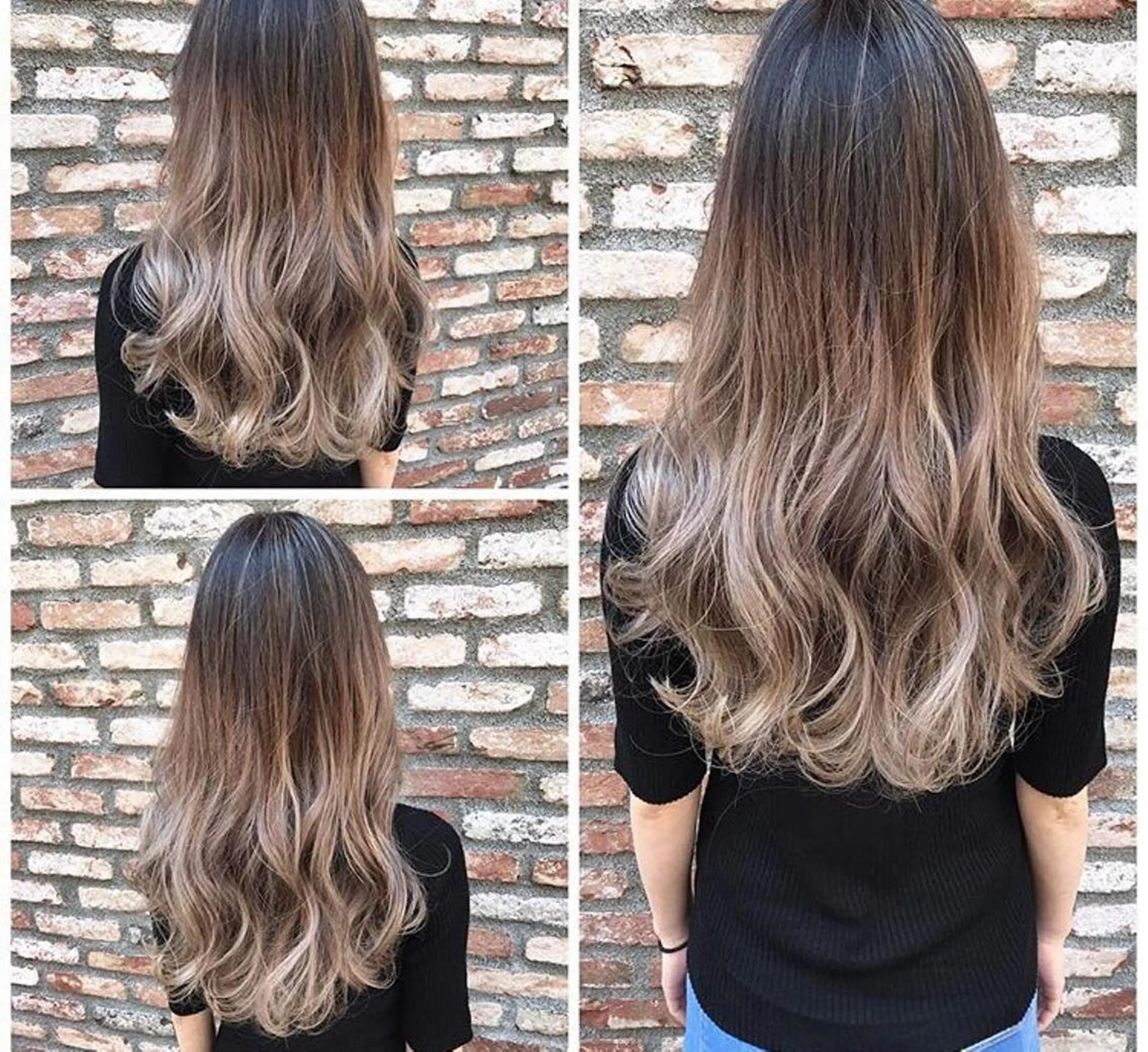 セミロング カラー チビ編み込みエクステ シールEXどぅ〜すのヘアスタイル