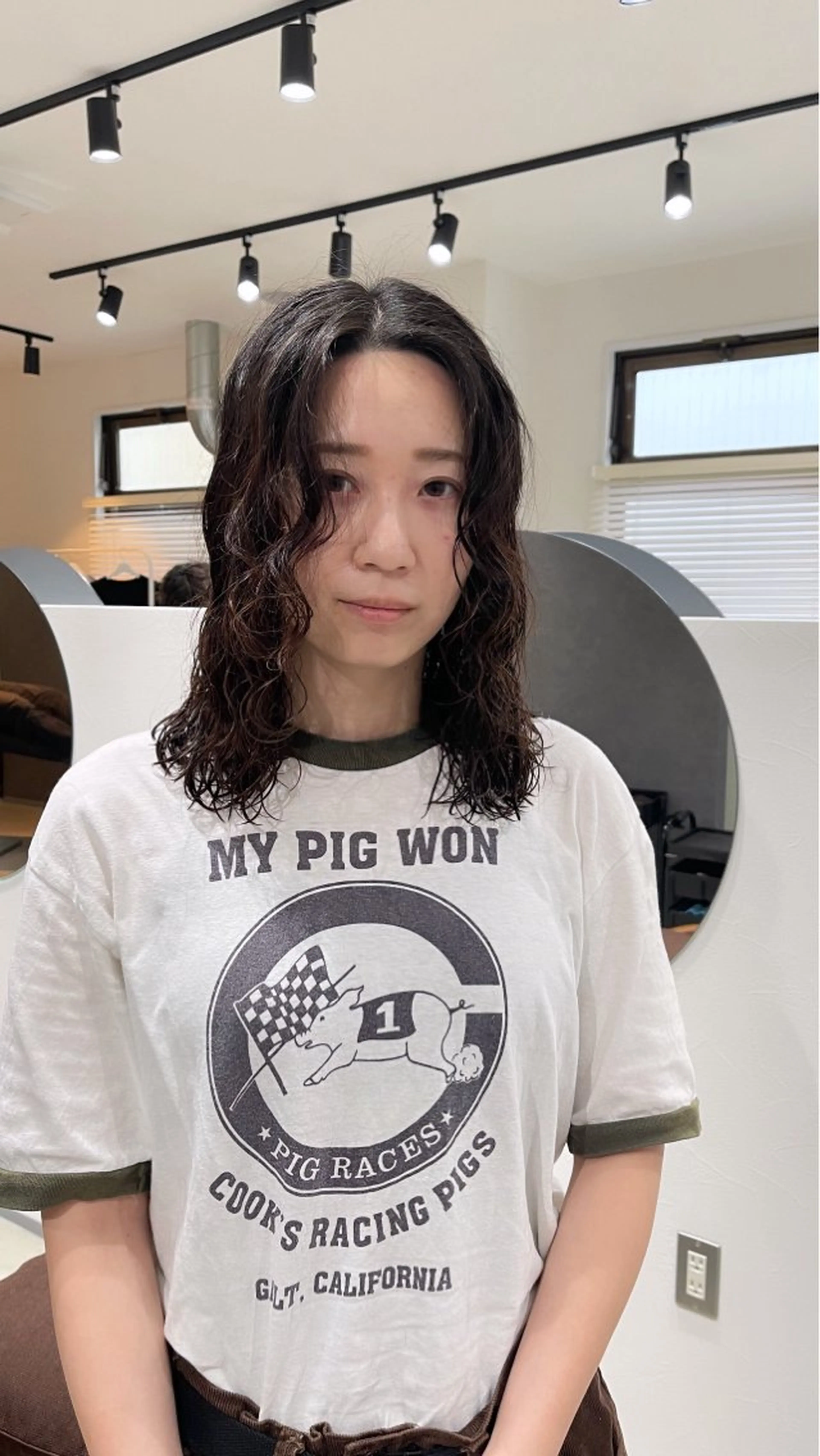 ミディアム パーマ ミディアムパーマ ボブ/レイヤー /河内温太のヘアスタイル