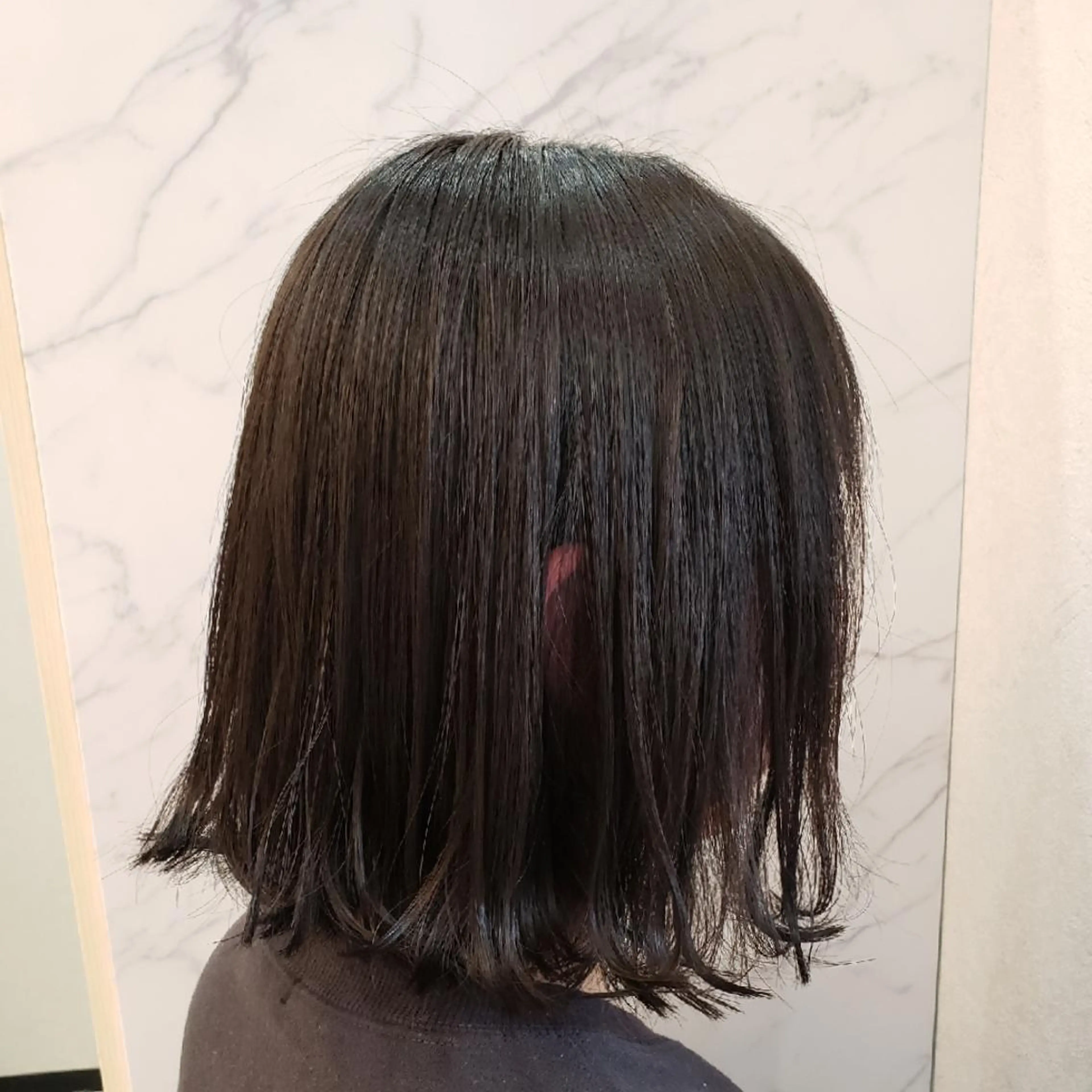 ミディアム 切りっぱなしボブ ボブ ma cherie 　naoのヘアスタイル