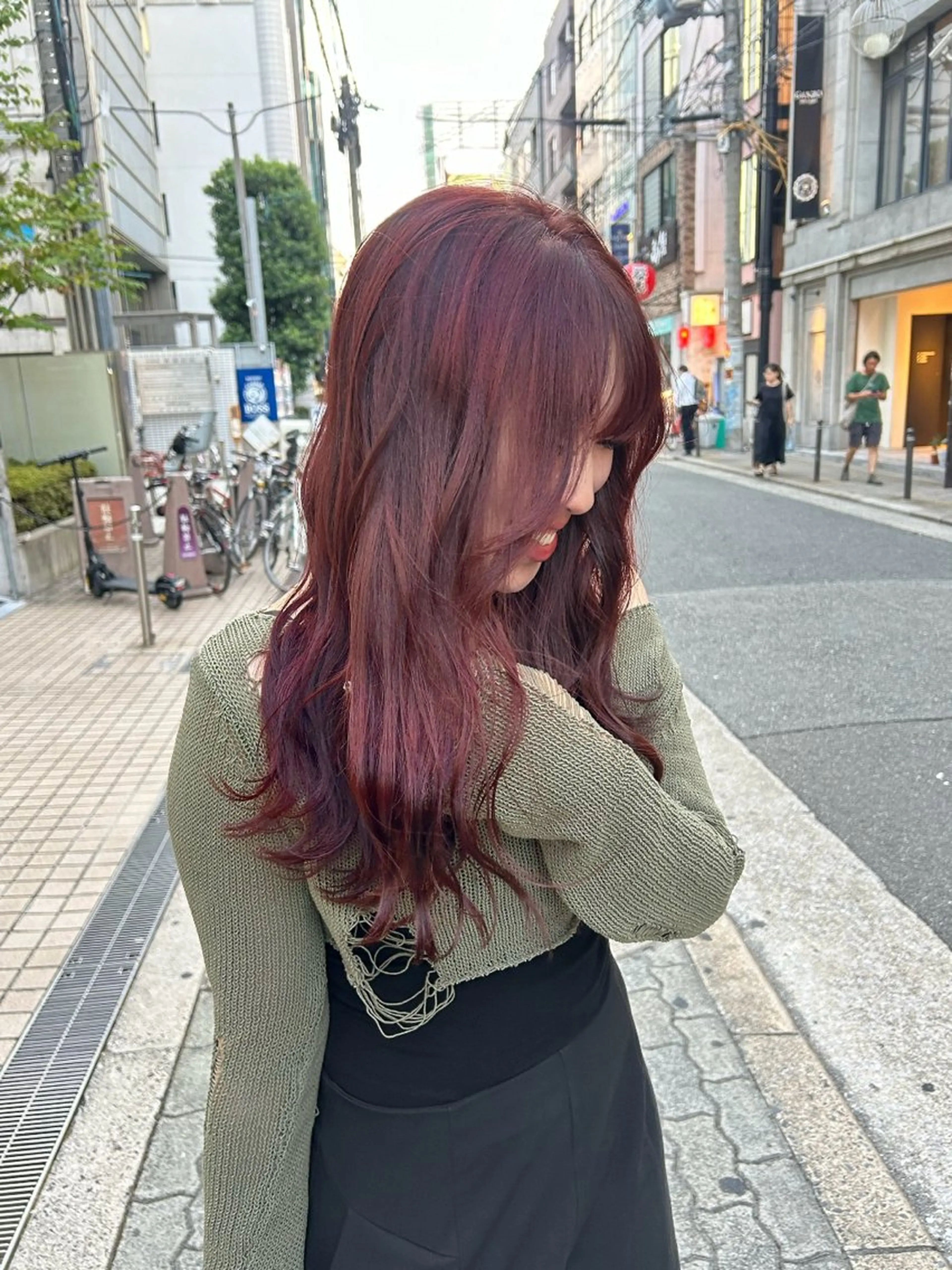 ロング レイヤー/暖色カラー /似合わせ/Moeのヘアスタイル