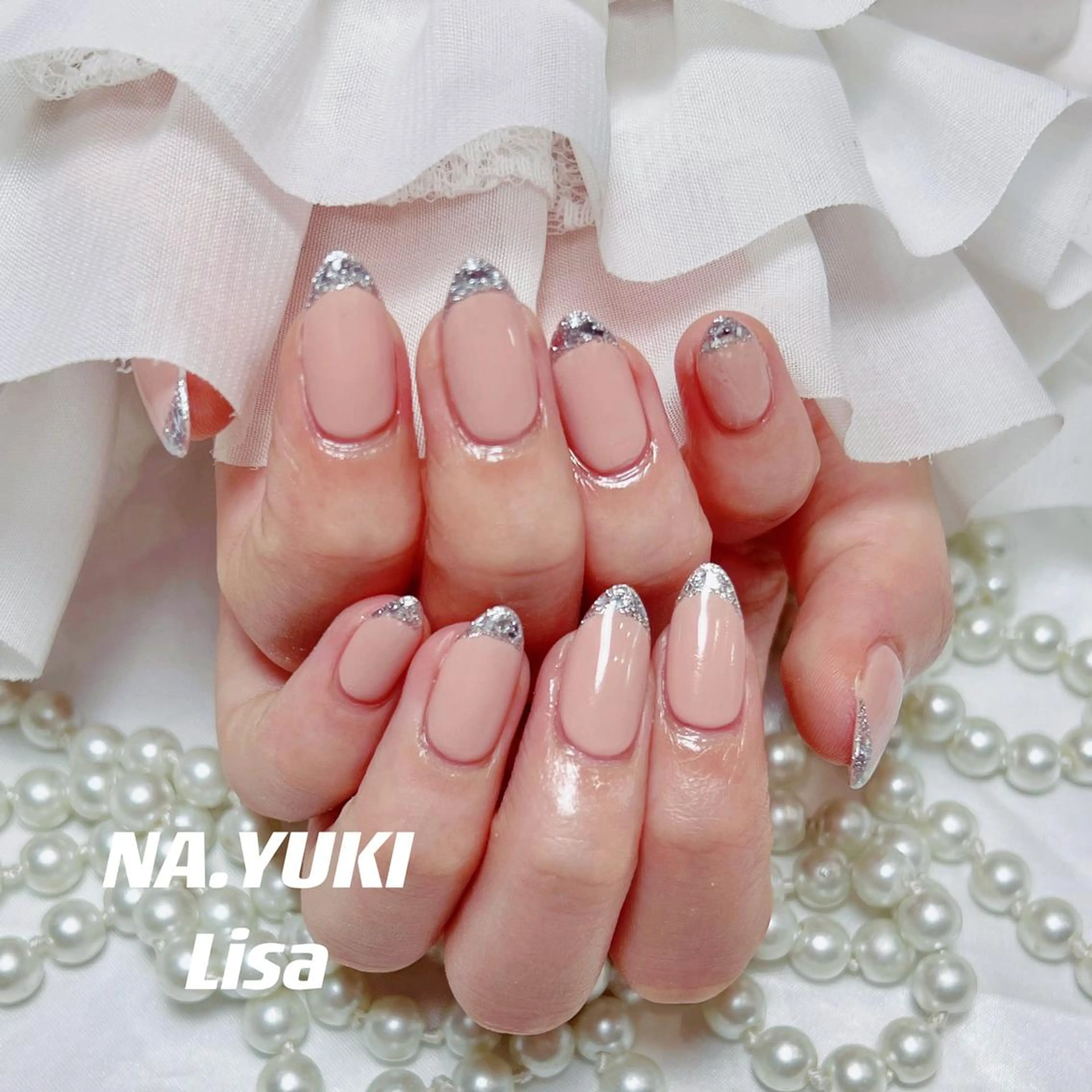 🌟ミニモ限定価格🌟【ハンド】SNS大人気ガラスフレンチ/ミラーフレンチ/ミラーグラ6500の写真