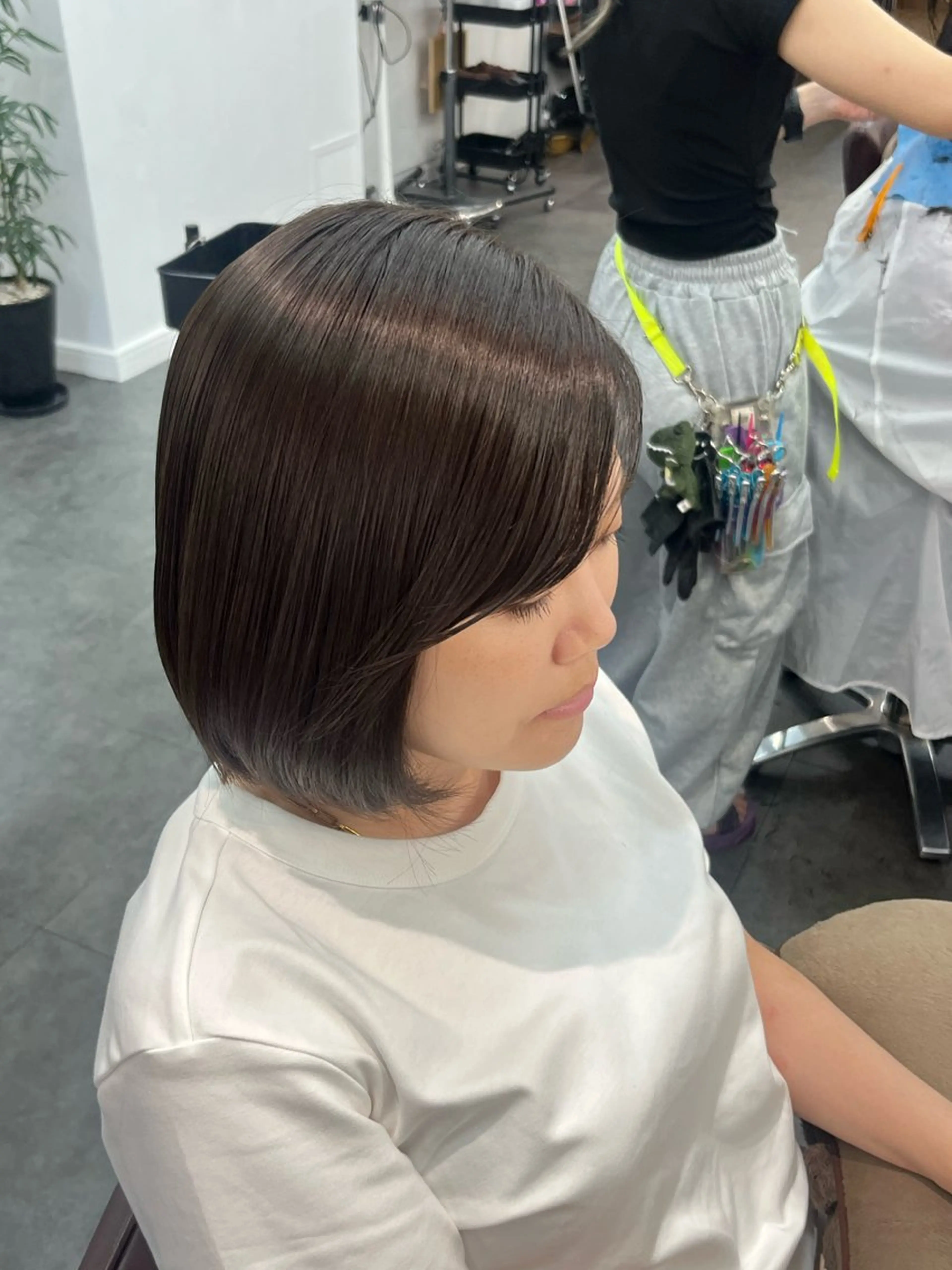 カラー オリーブカラー 艶髪/ストレート🎀 あやねのヘアスタイル