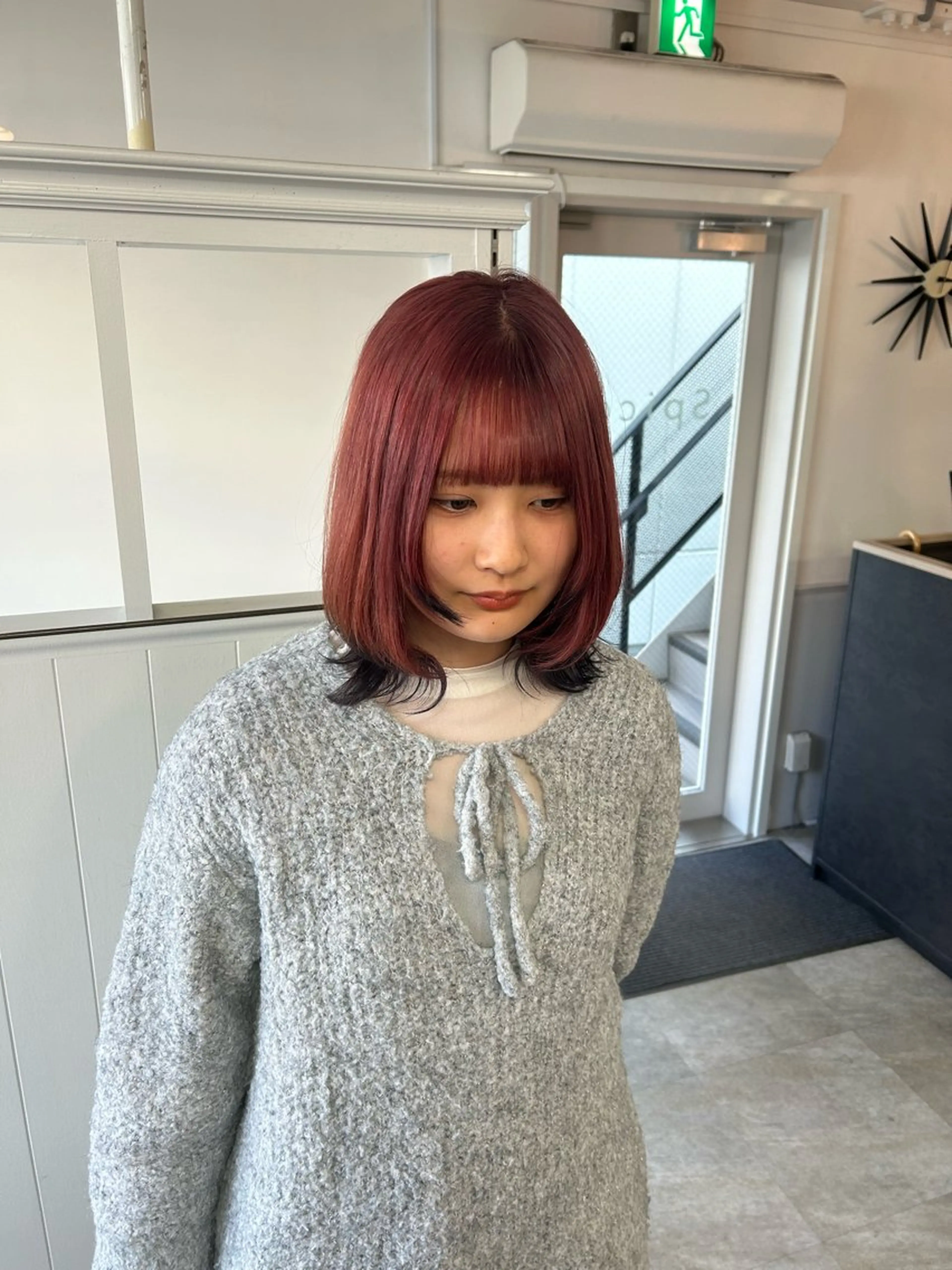 ミディアム カラー ヘアカラー トリートメント 縮毛•ハイトーン Runaのヘアスタイル