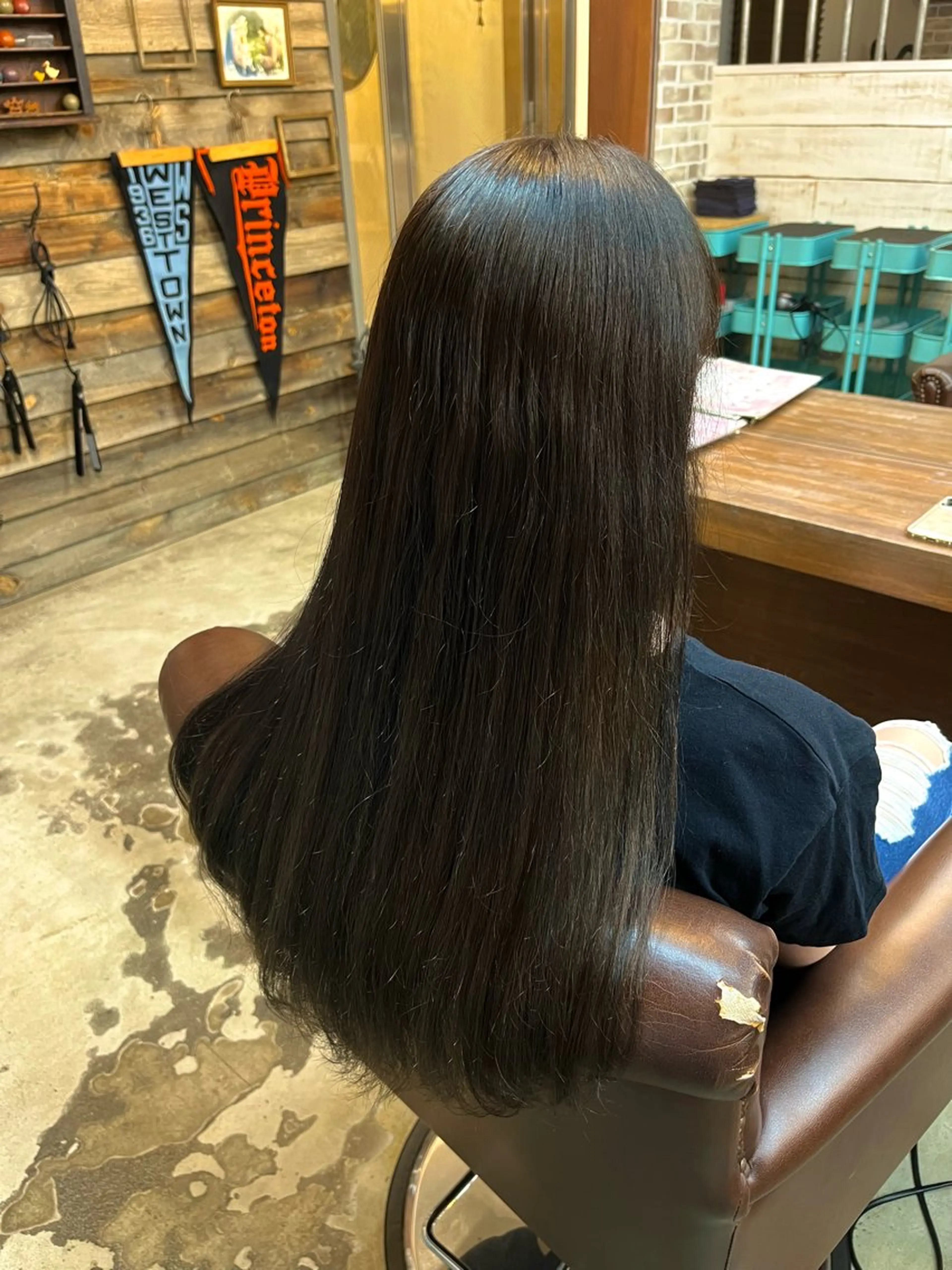 ロング カラー ブルーカラー ヘアカラー RuBell所属・川崎 かなでのヘアスタイル