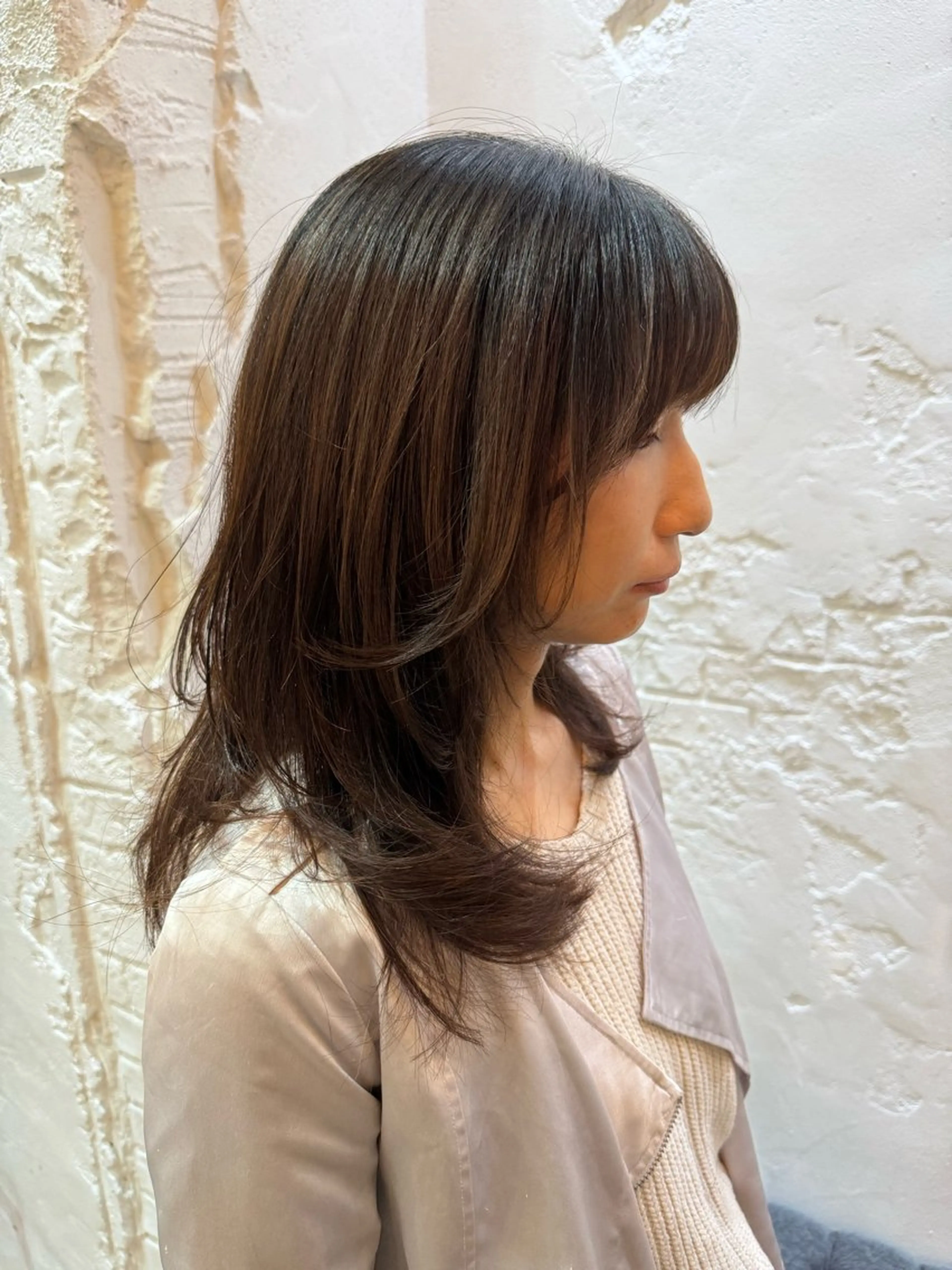 ロング 顔周りカット レイヤーカット reira/堀江/ 透明感カラーのヘアスタイル