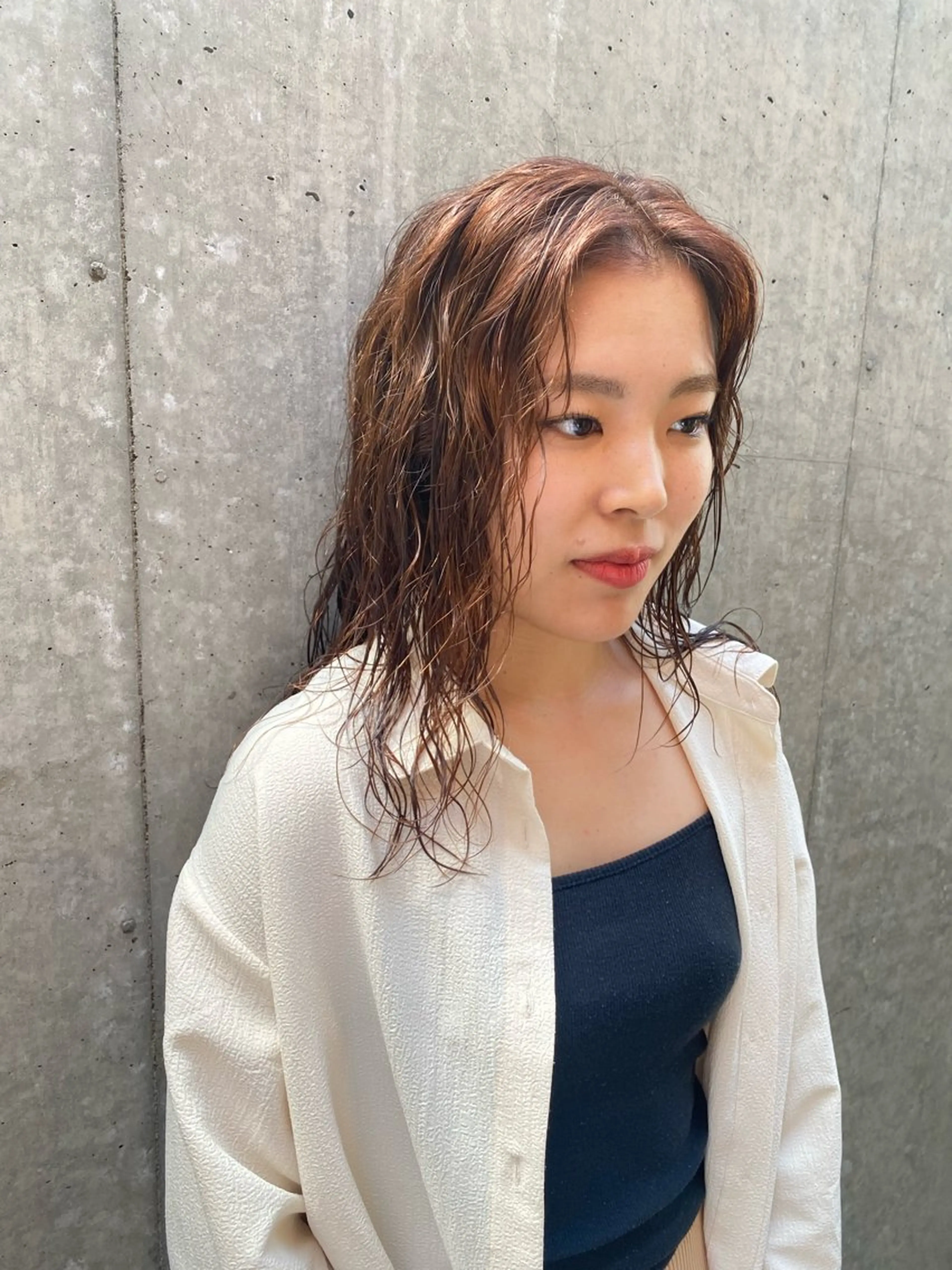 セミロング パーマ カット パーマ 菊池大一 溝の口パーマのヘアスタイル