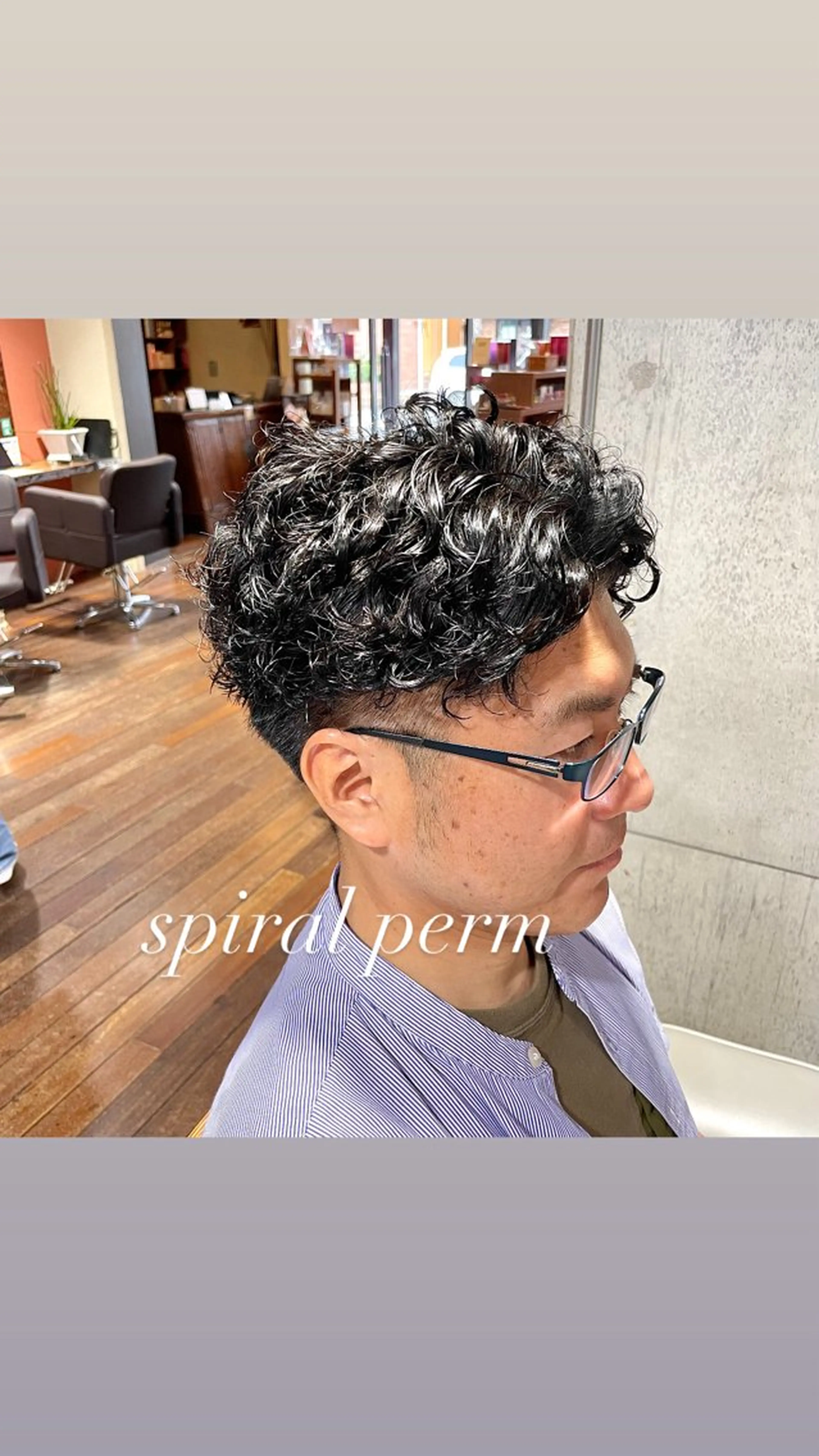 パーマ メンズ メンズパーマ 刈り上げ スパイラルパーマ カット パーマ 横山 亮太のヘアスタイル