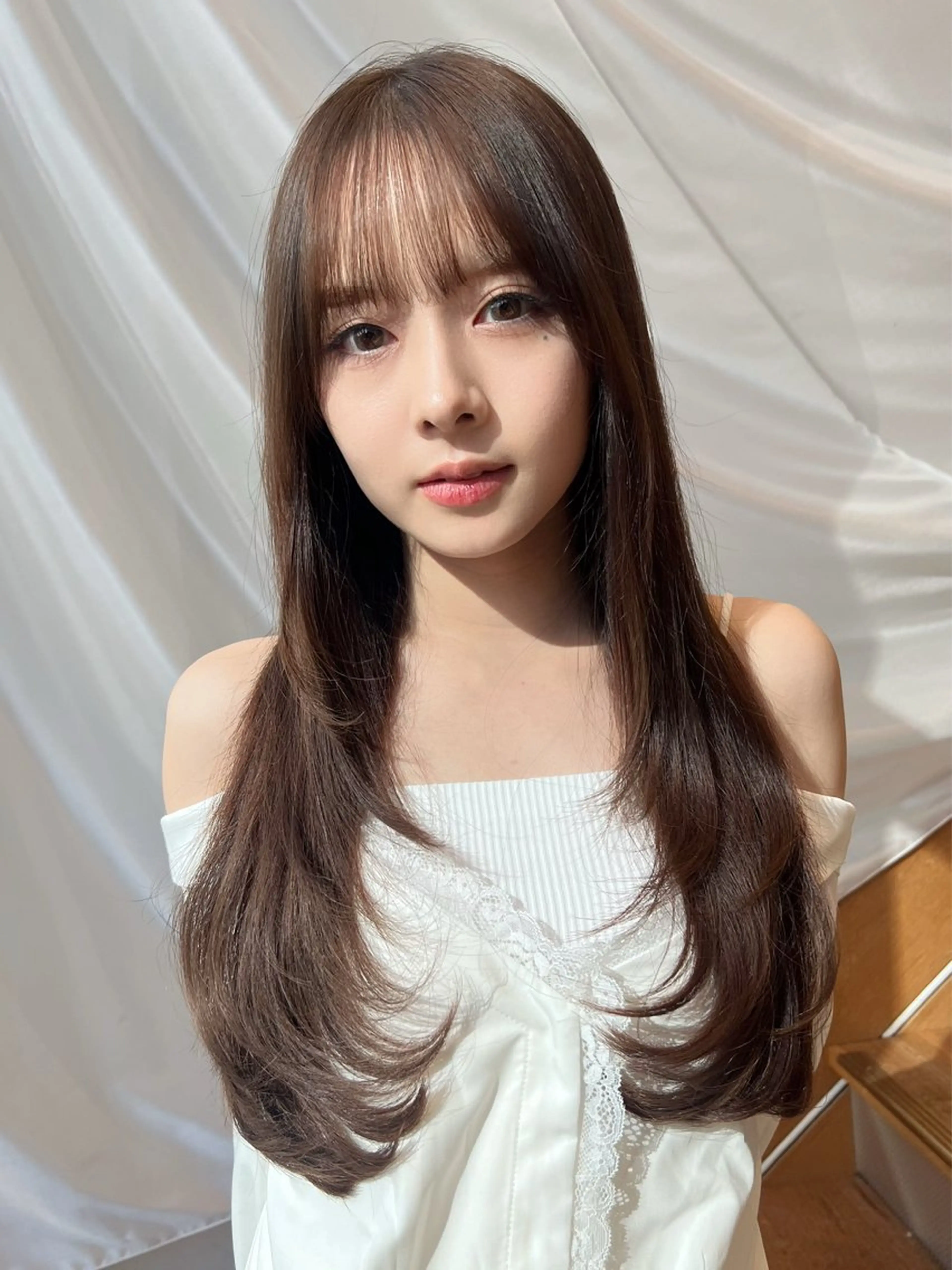 ミディアム カラー レイヤーカット ヘアカラー 望月威吹/表参道/レ イヤー/似合わせのヘアスタイル