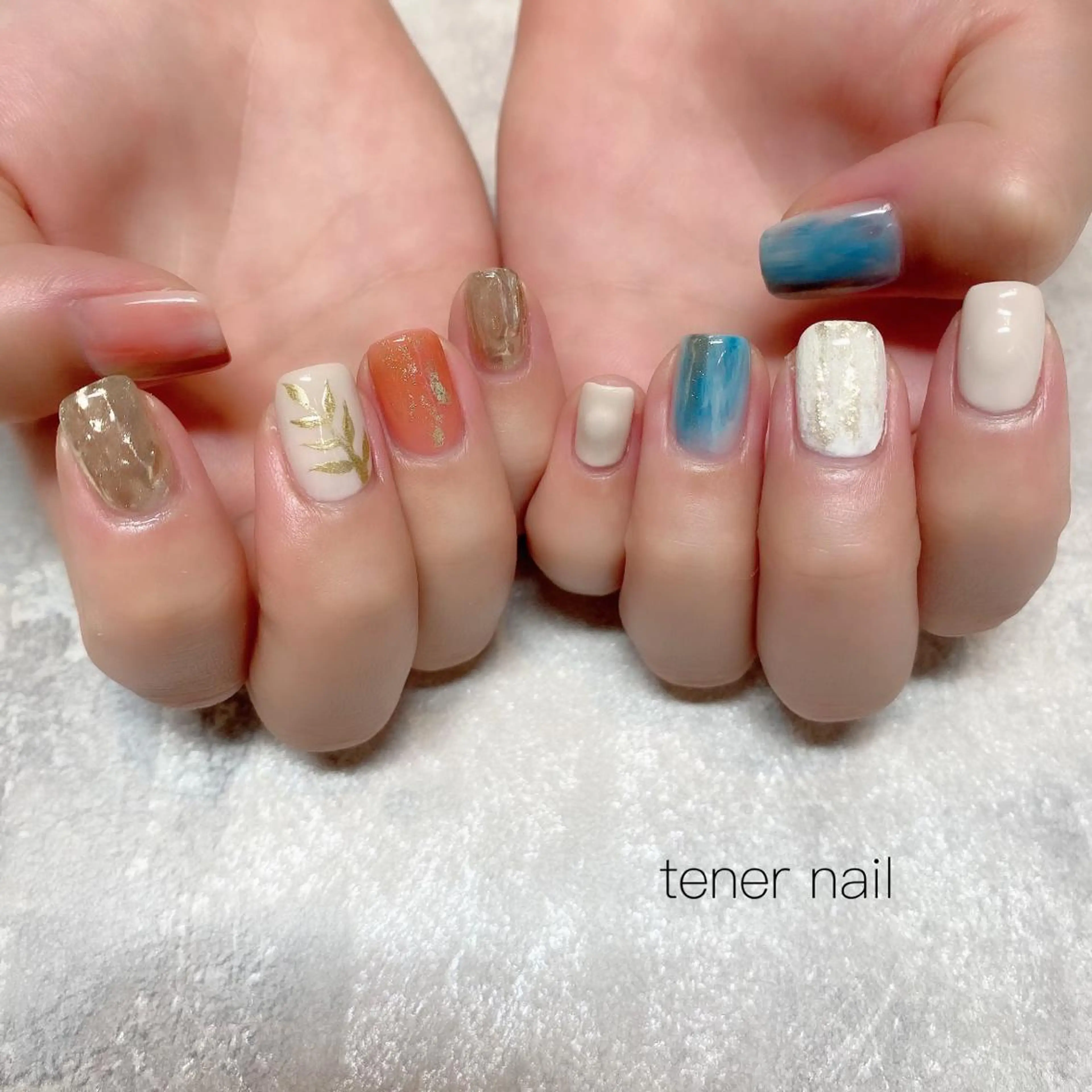 ネイル オレンジ tener  nail  テネルネイル所属・テネルネイル tener nailのネイルデザイン
