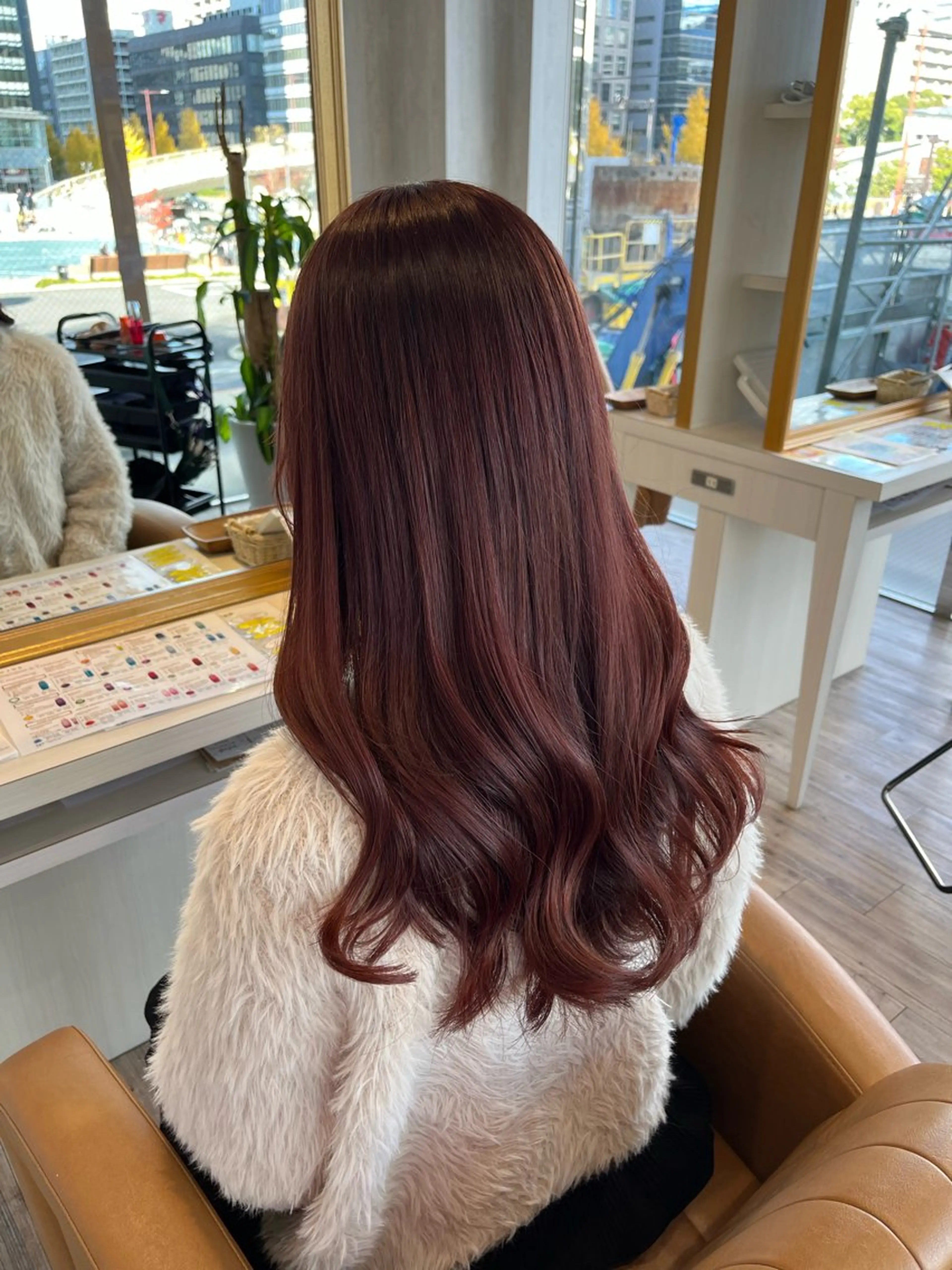 ロング カラー ブラウンカラー ピンクカラー ピンクブラウン カット ヘアカラー ブリーチなしWカラー レイヤー/Rickyのヘアスタイル