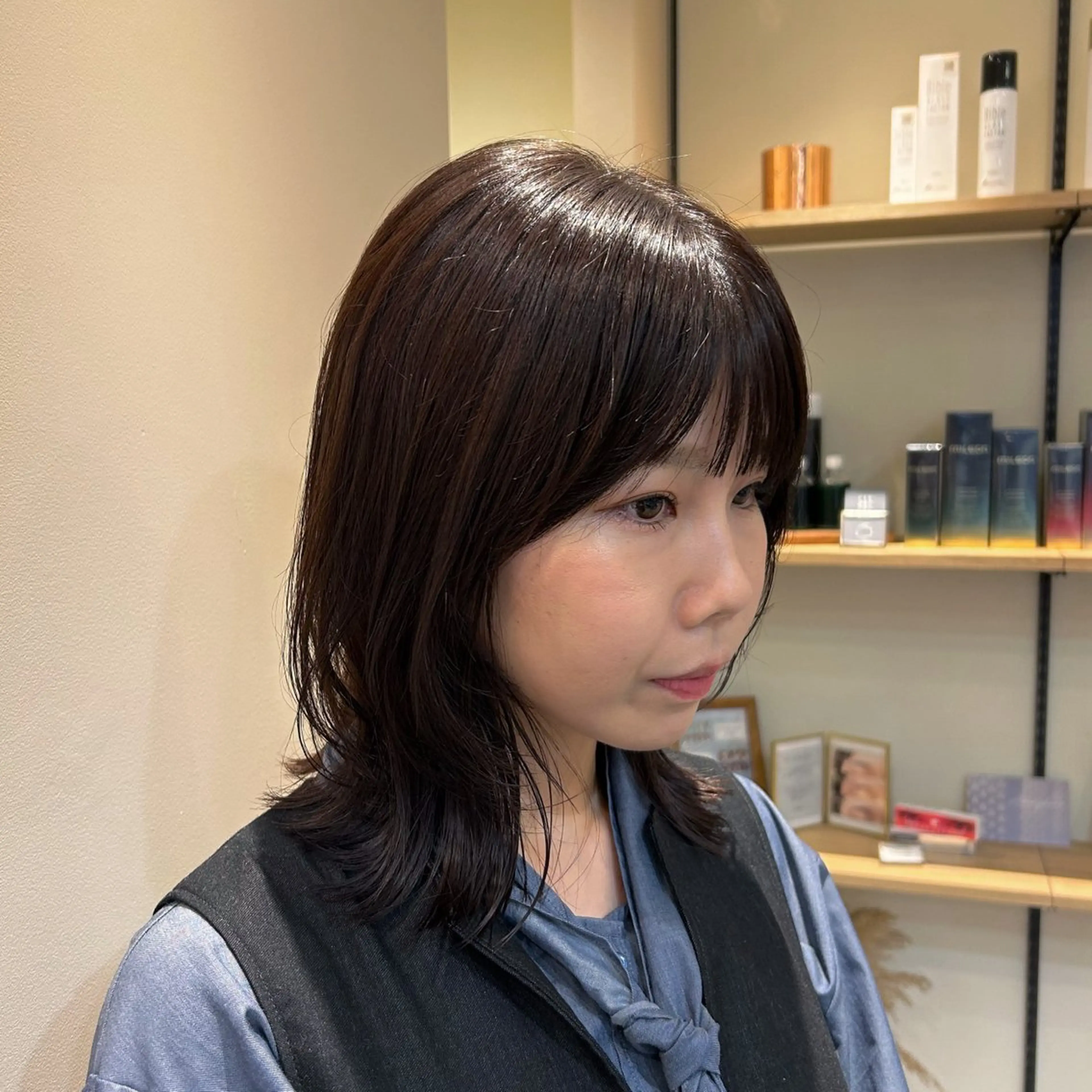 ミディアム カット ヘアカラー トリートメント ♥yelm ユウナ♥のヘアスタイル