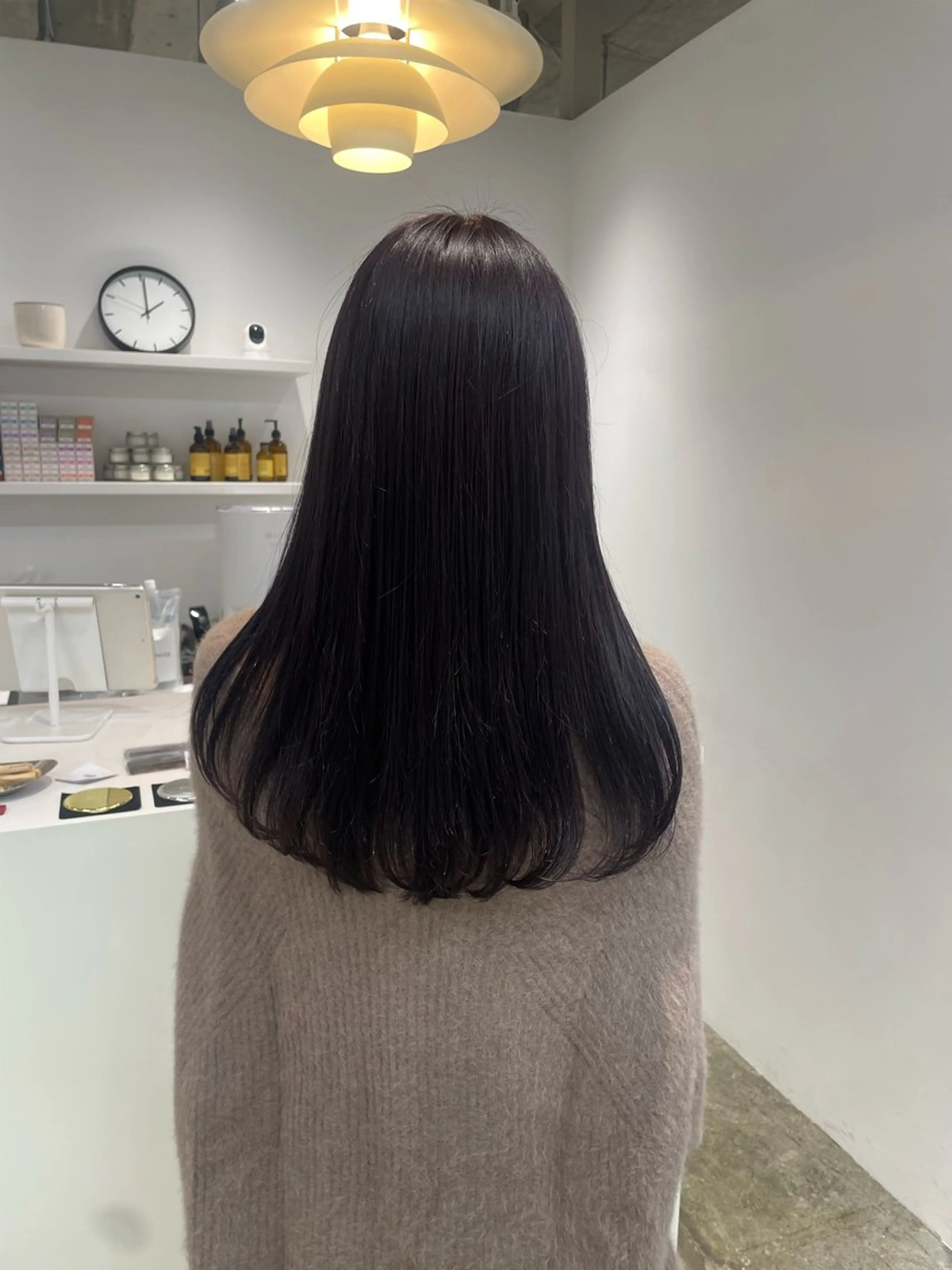 セミロング ヘアカラー トリートメント 𝘚𝘶𝘻𝘶 𓂃𓈒𓏸のヘアスタイル