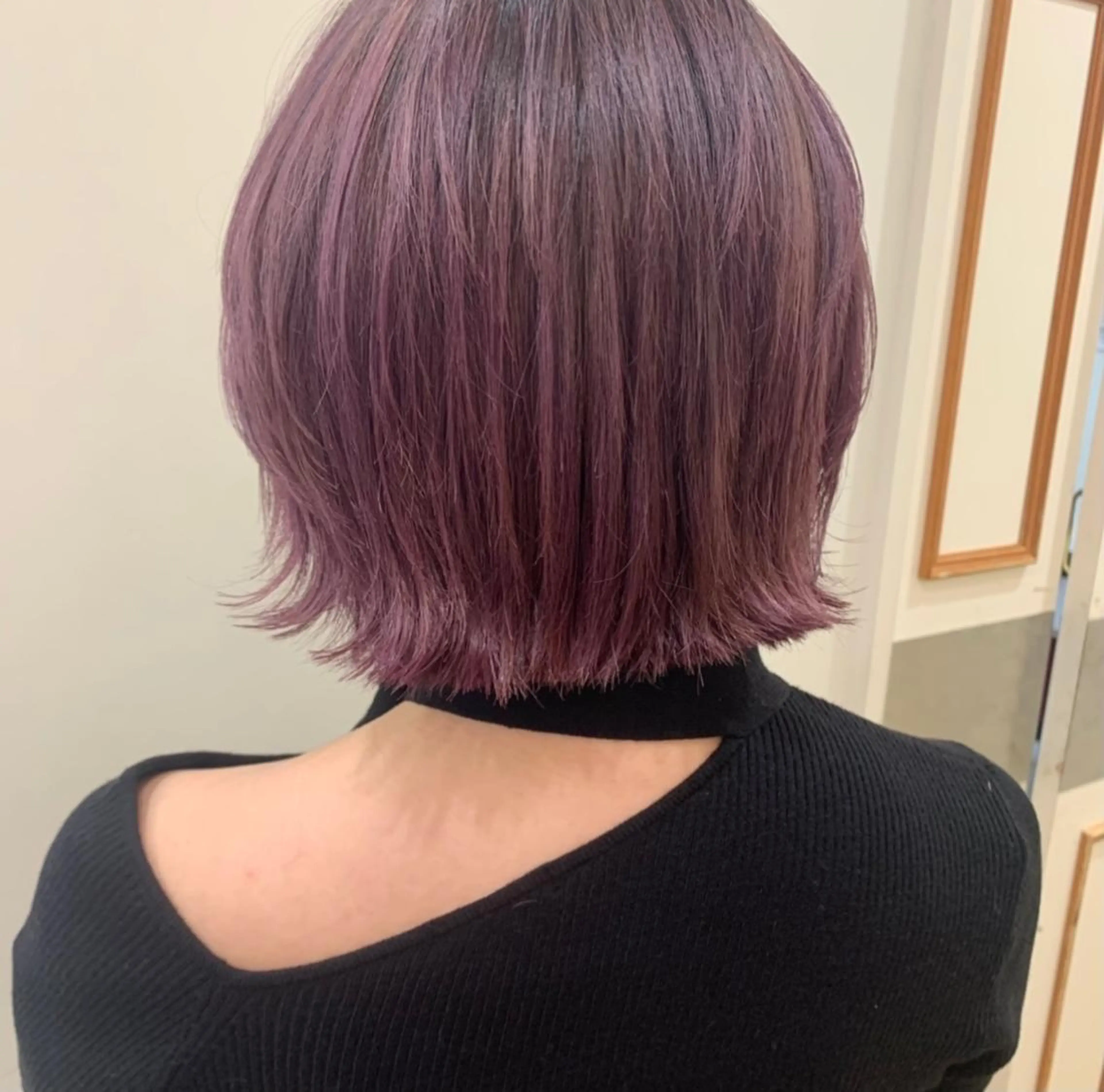 ショート カラー ブリーチ ラベンダーカラー ラベンダーピンク ピンクカラー カット ヘアカラー ボブ/美髪矯正 /佐藤　奈巳のヘアスタイル