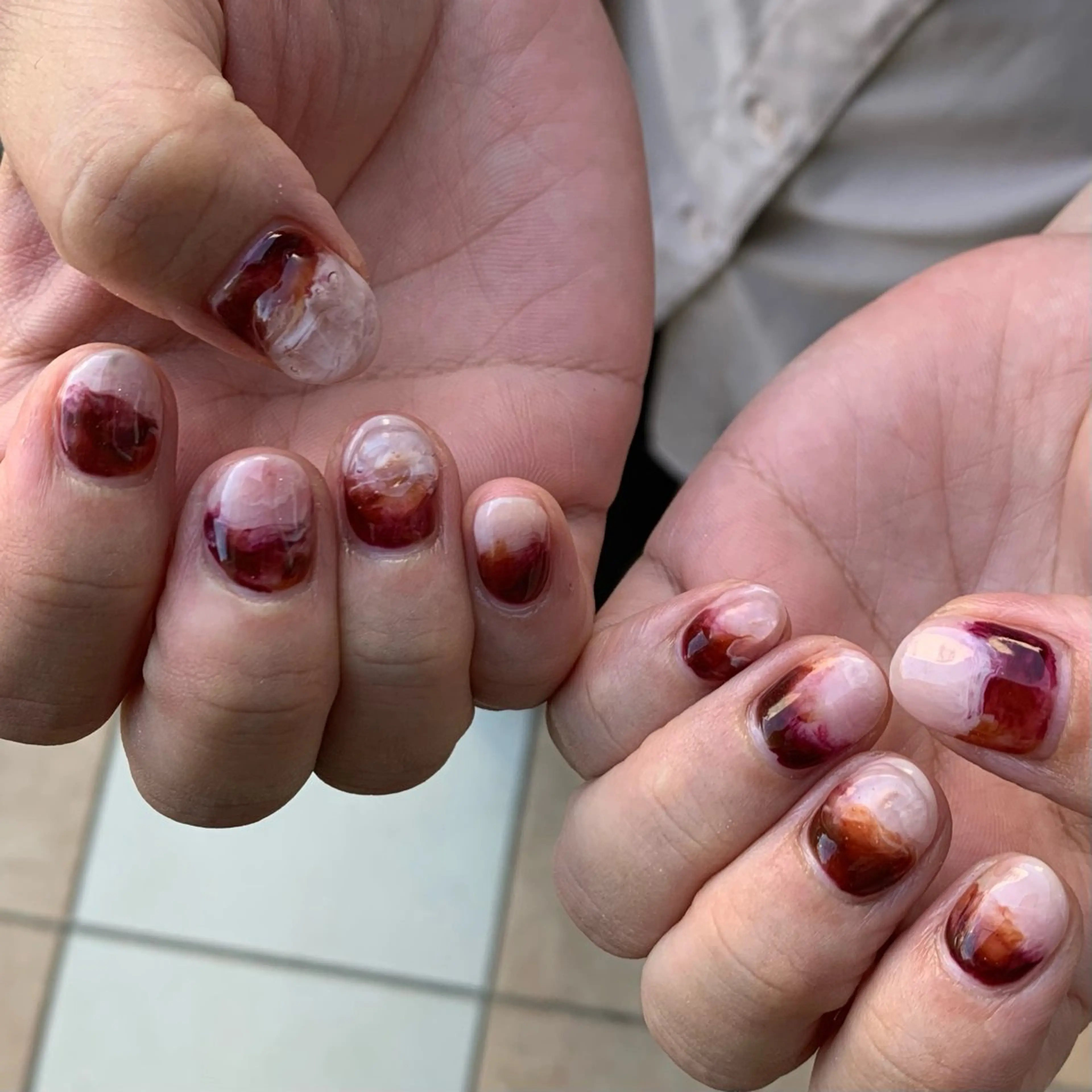 ネイル ぷっくりネイル YUKIMO🍎名駅 /ニュアンスのネイルデザイン