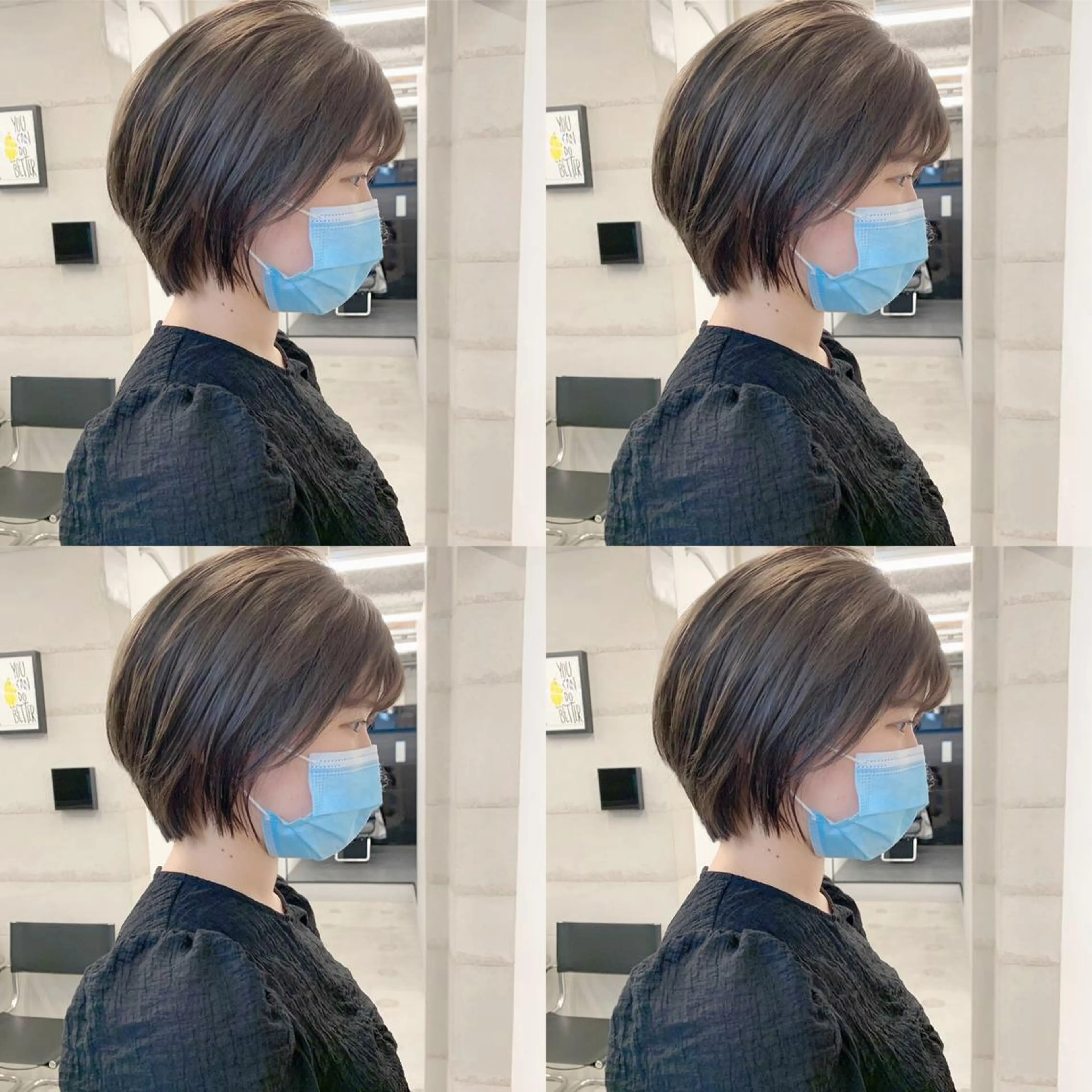 ショート カラー 透明感/オリーブ/ グレージュ/YUKAのヘアスタイル