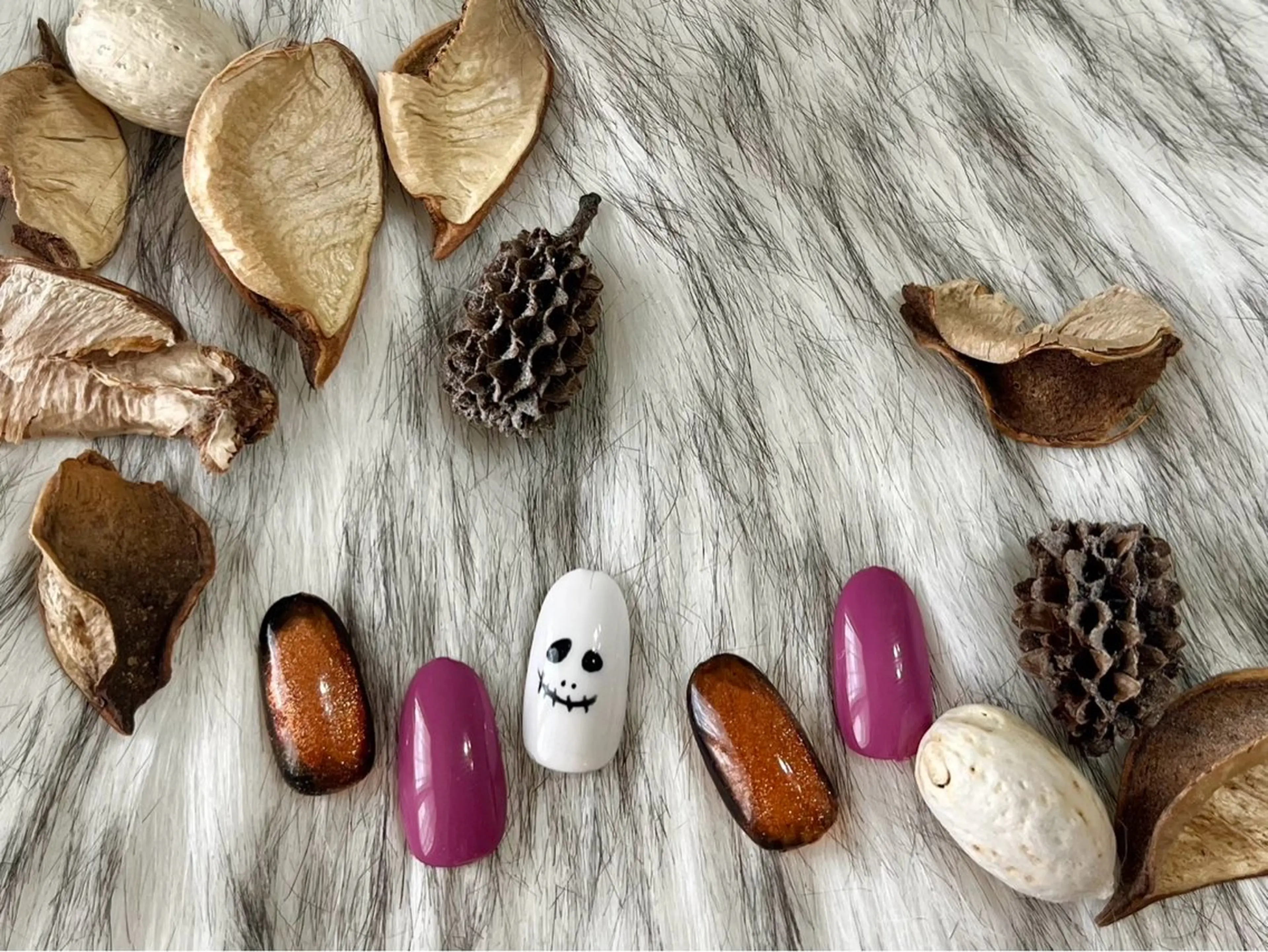 ネイル ジェルネイル ハロウィン メンズネイル パラジェル ワンホンネイル kiki nail 二子玉川のネイルデザイン