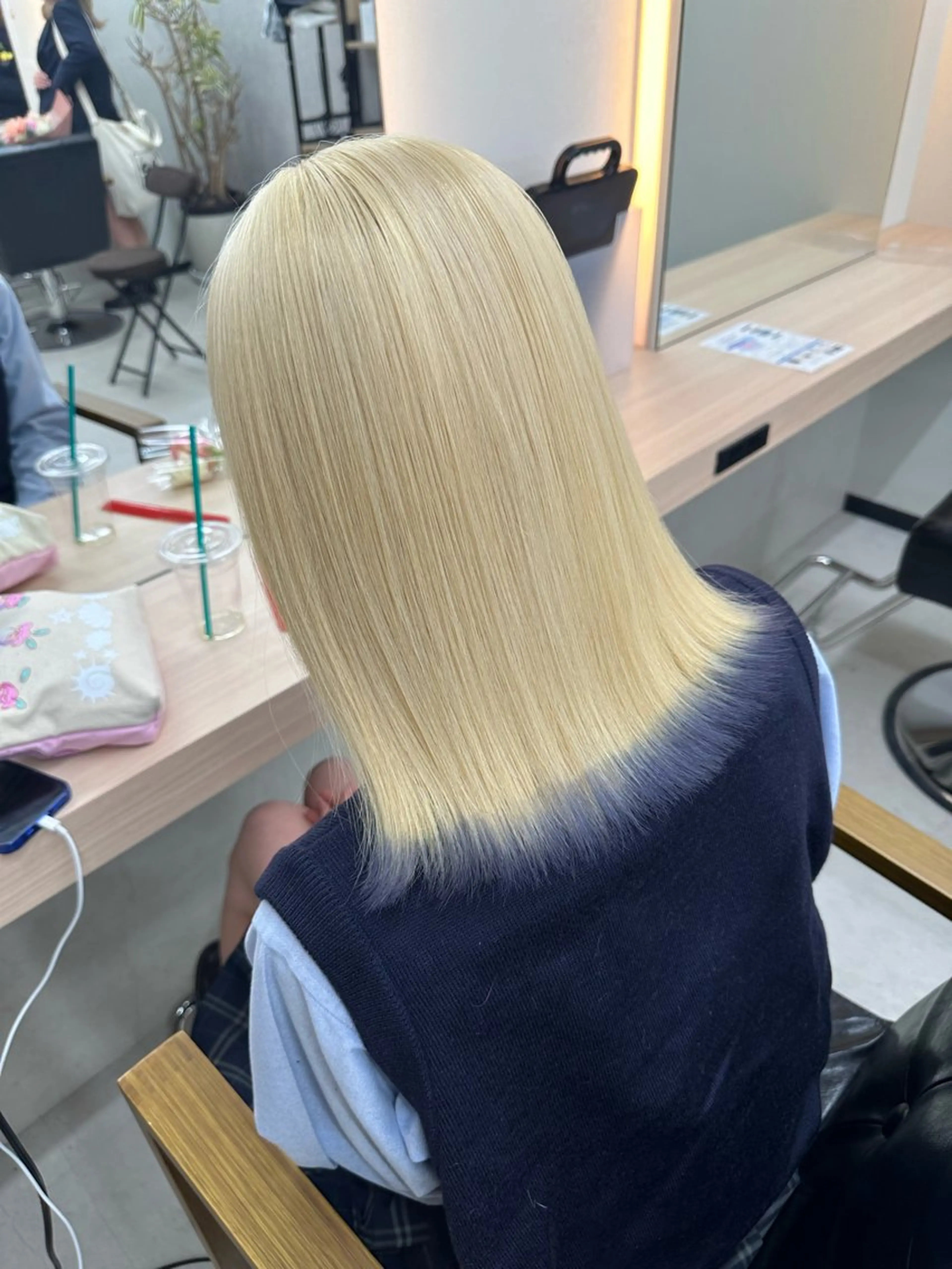 ミディアム カラー ヘアカラー トリートメント 𝐑𝐲𝐮𝐤𝐢 【店長】ALEAPのヘアスタイル