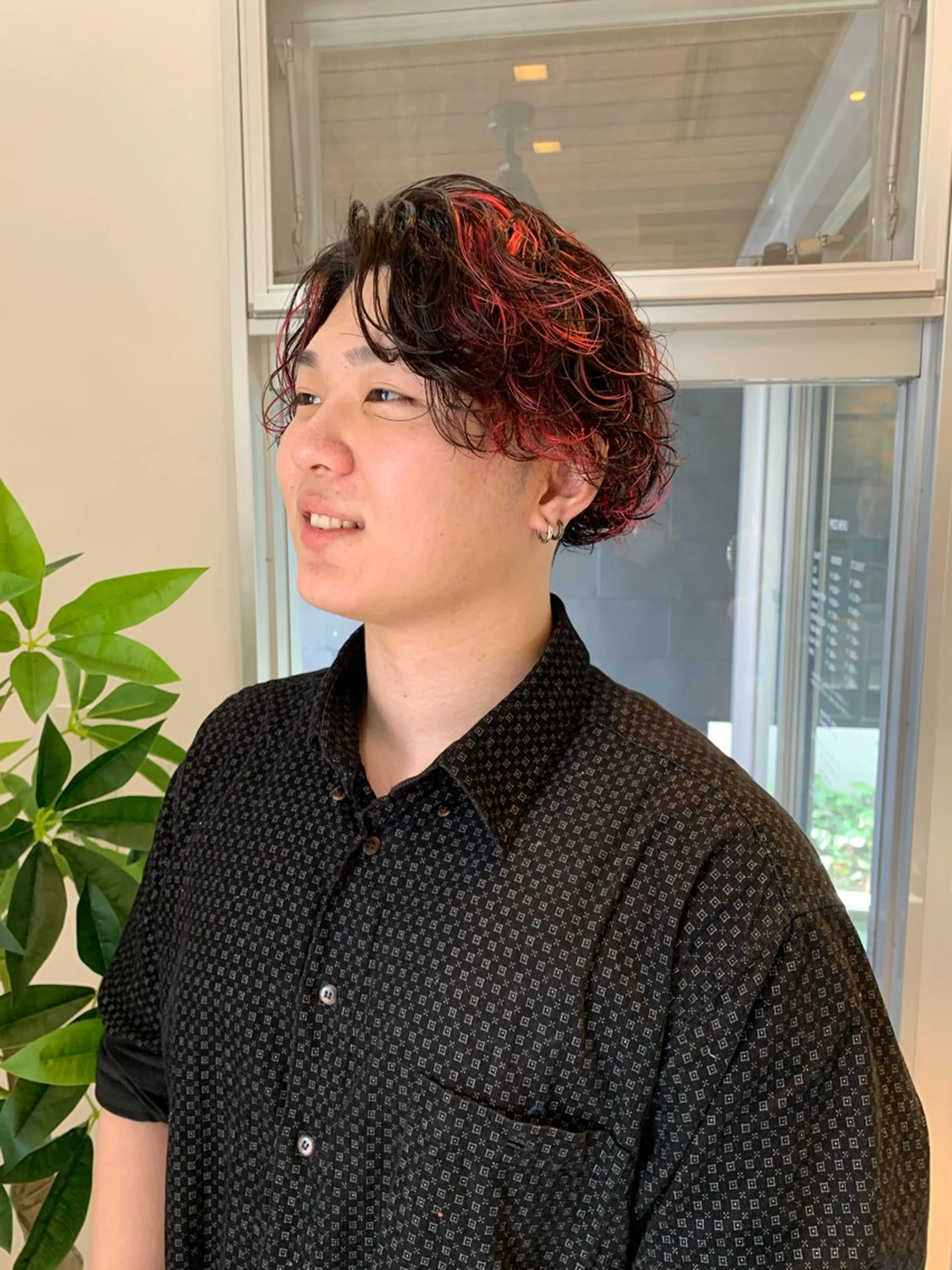 カラー パーマ メンズ 名竹聖治/透明感 カラー/縮毛矯正のヘアスタイル