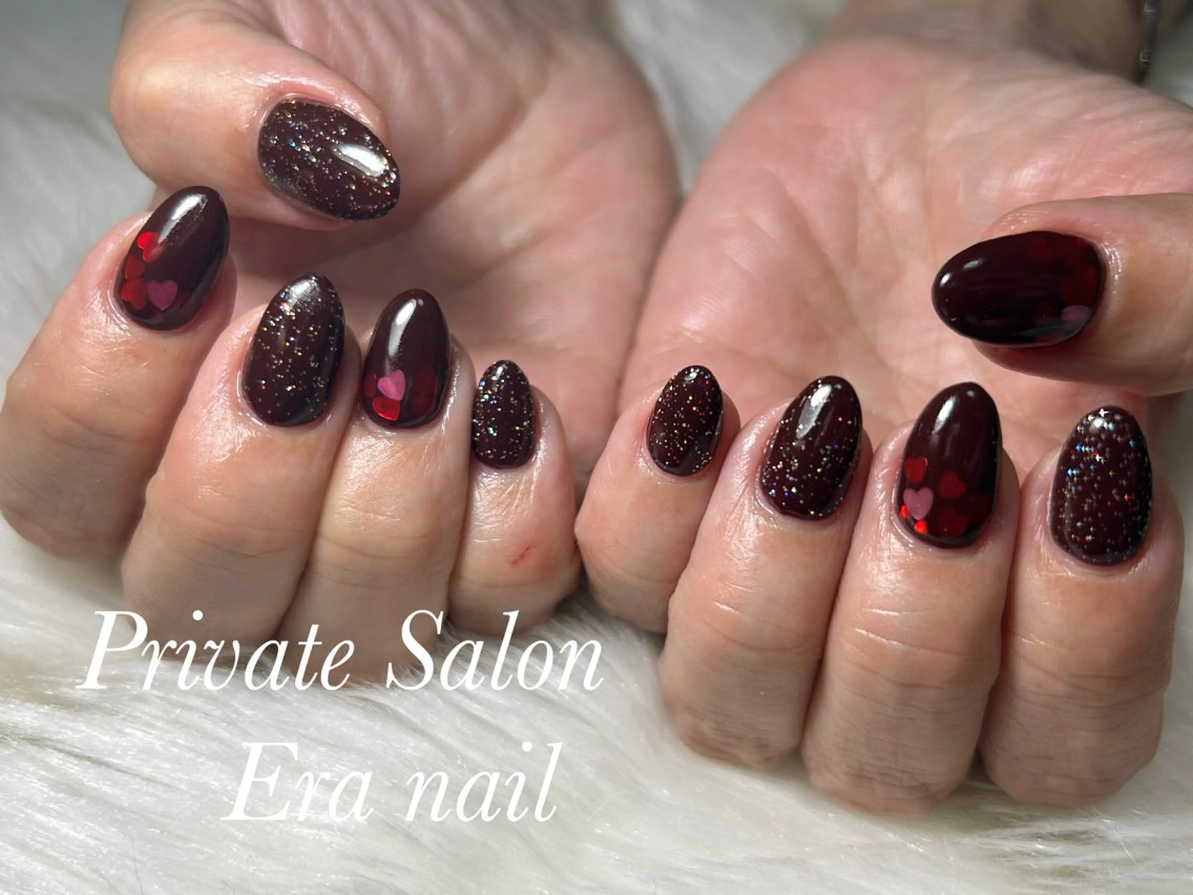 ネイル バレンタイン ハンドネイル Era nailのネイルデザイン