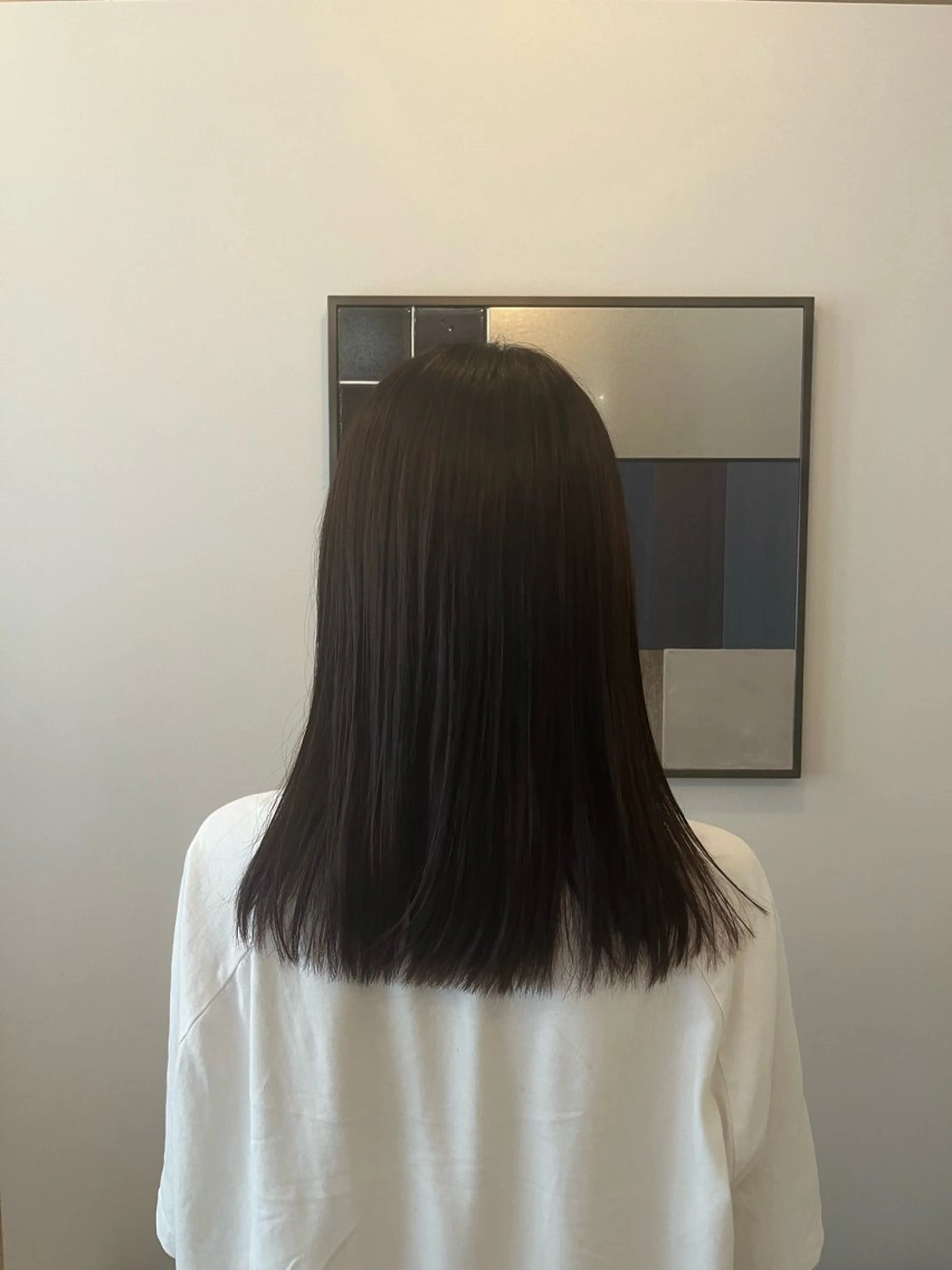 セミロング unfeigned02所属・おーした /カットモデル伏見栄のヘアスタイル