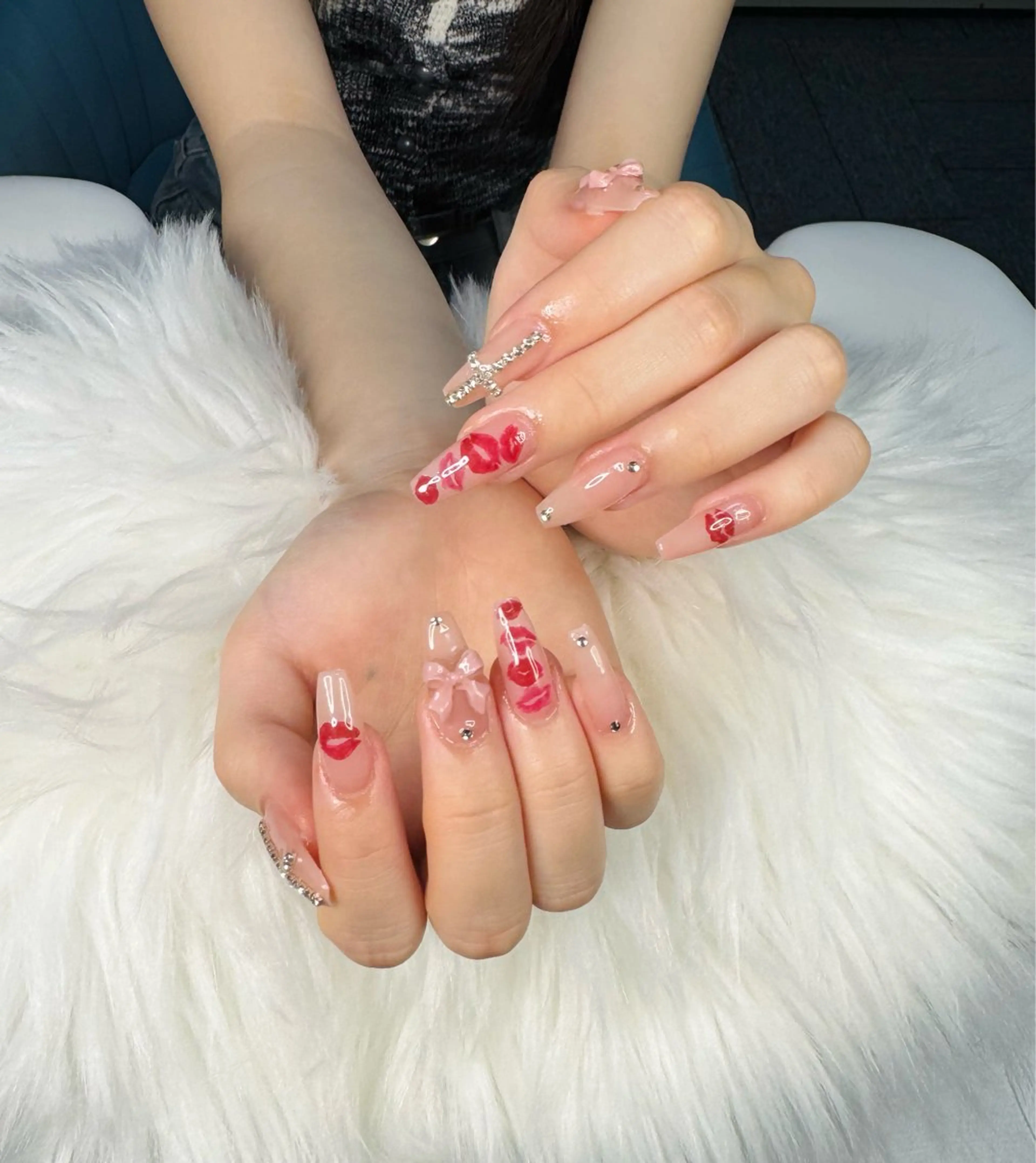 ネイル アートネイル オーロラネイル チークネイル 長さ出し フットネイル happy nail所属・Happy Nailのネイルデザイン