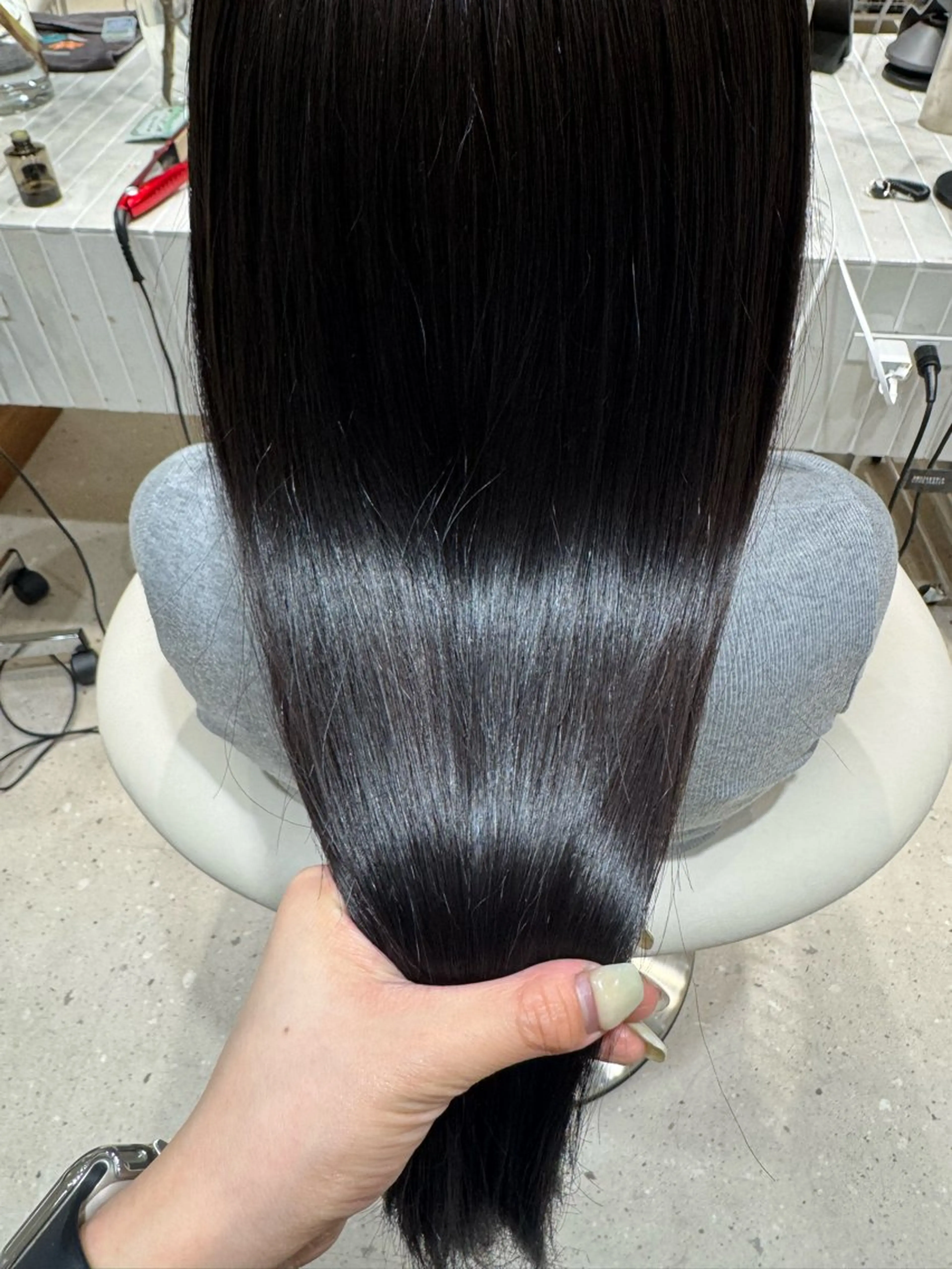 カラー 髪質改善 縮毛矯正 ヘアカラー Ence 銀座所属・透明感カラー／ 縮毛矯正／まりなのヘアスタイル