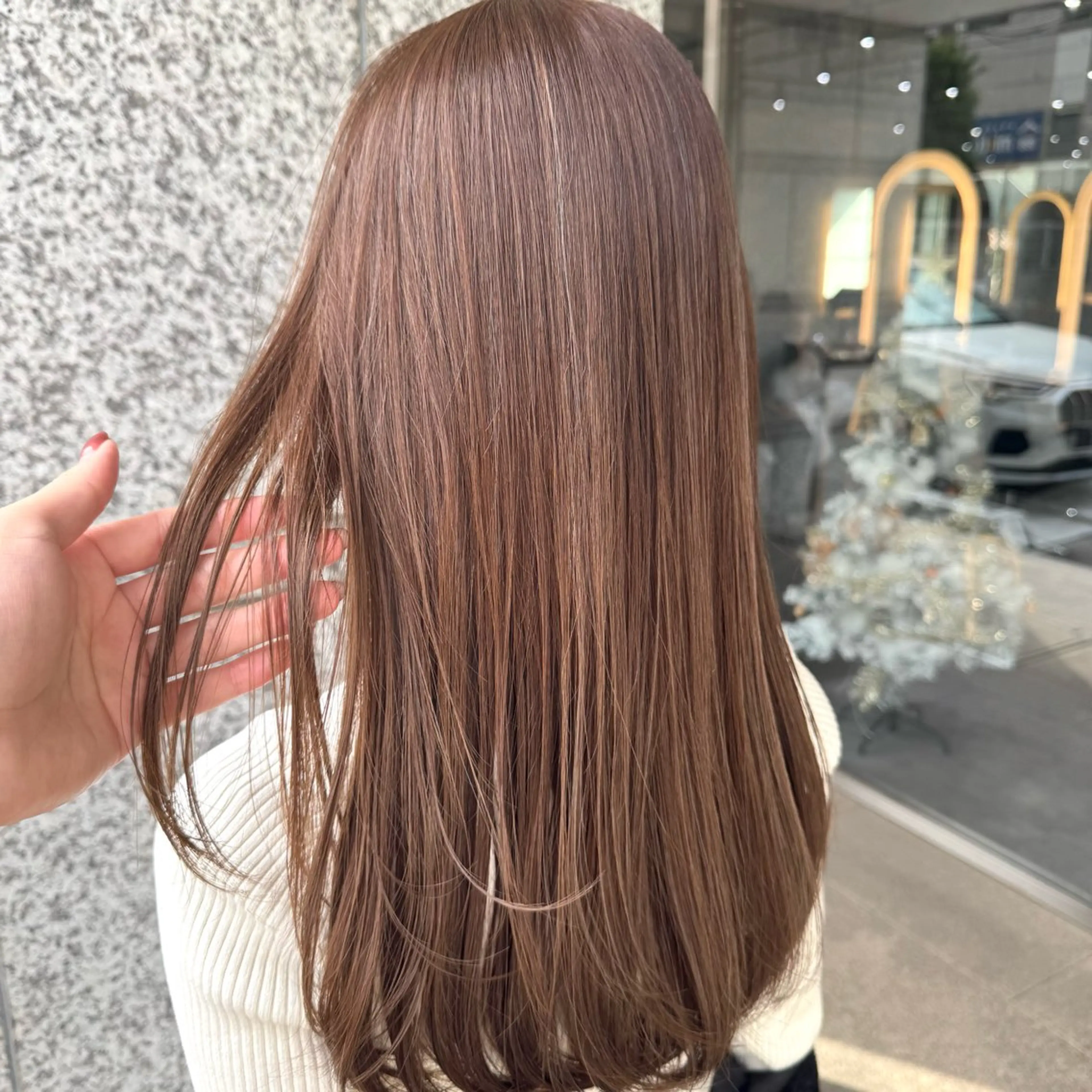 ロング カラー ヘアアレンジ ヘアカラー ブリーチなしカラー /ベージュ/安形翔のヘアスタイル