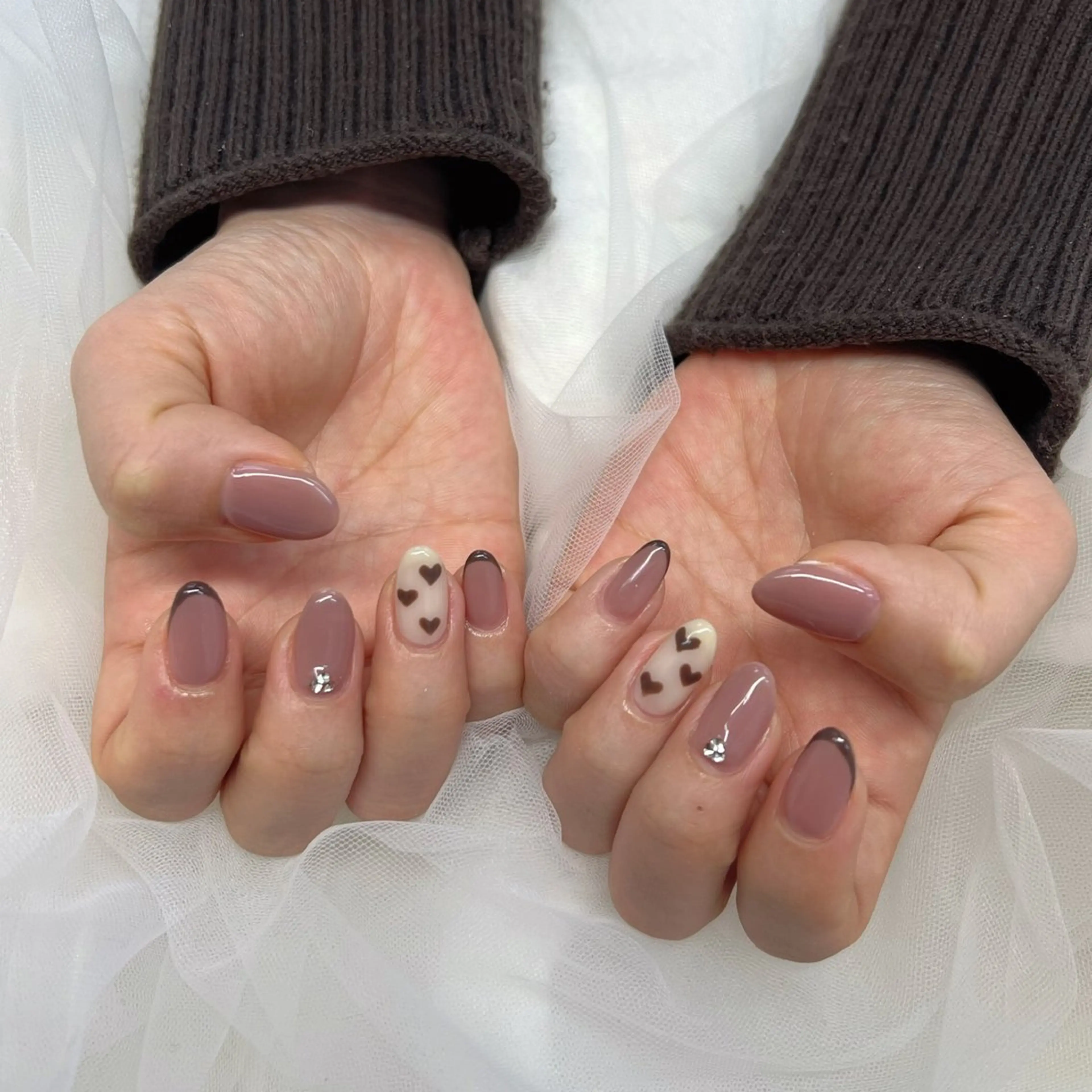 ネイル アートネイル バレンタイン ハンドネイル CanI練馬 AYANOのネイルデザイン