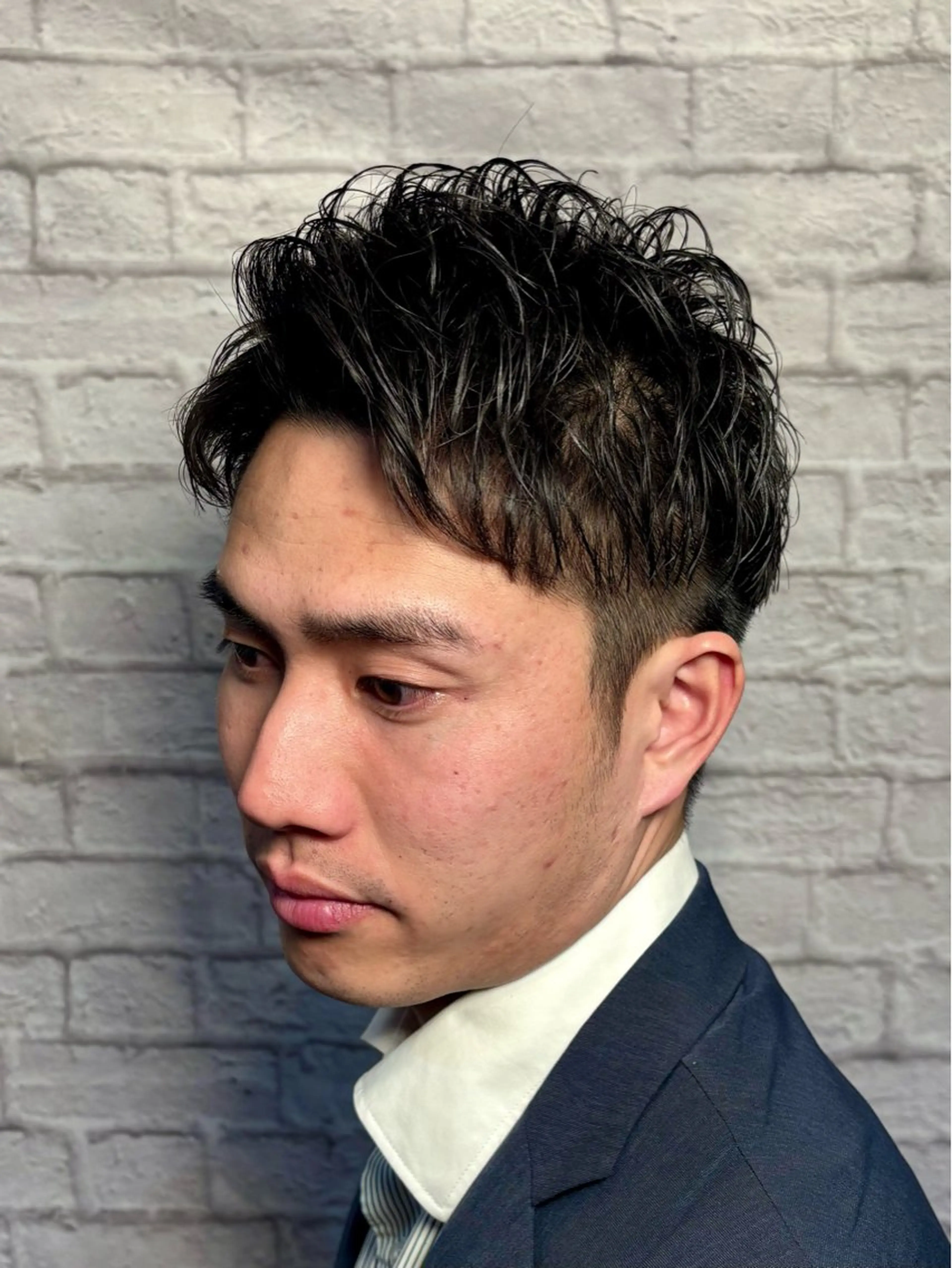 ショート パーマ ヘアアレンジ メンズ キッズ カット パーマ メンズカット/パーマ 山崎航平💈のヘアスタイル
