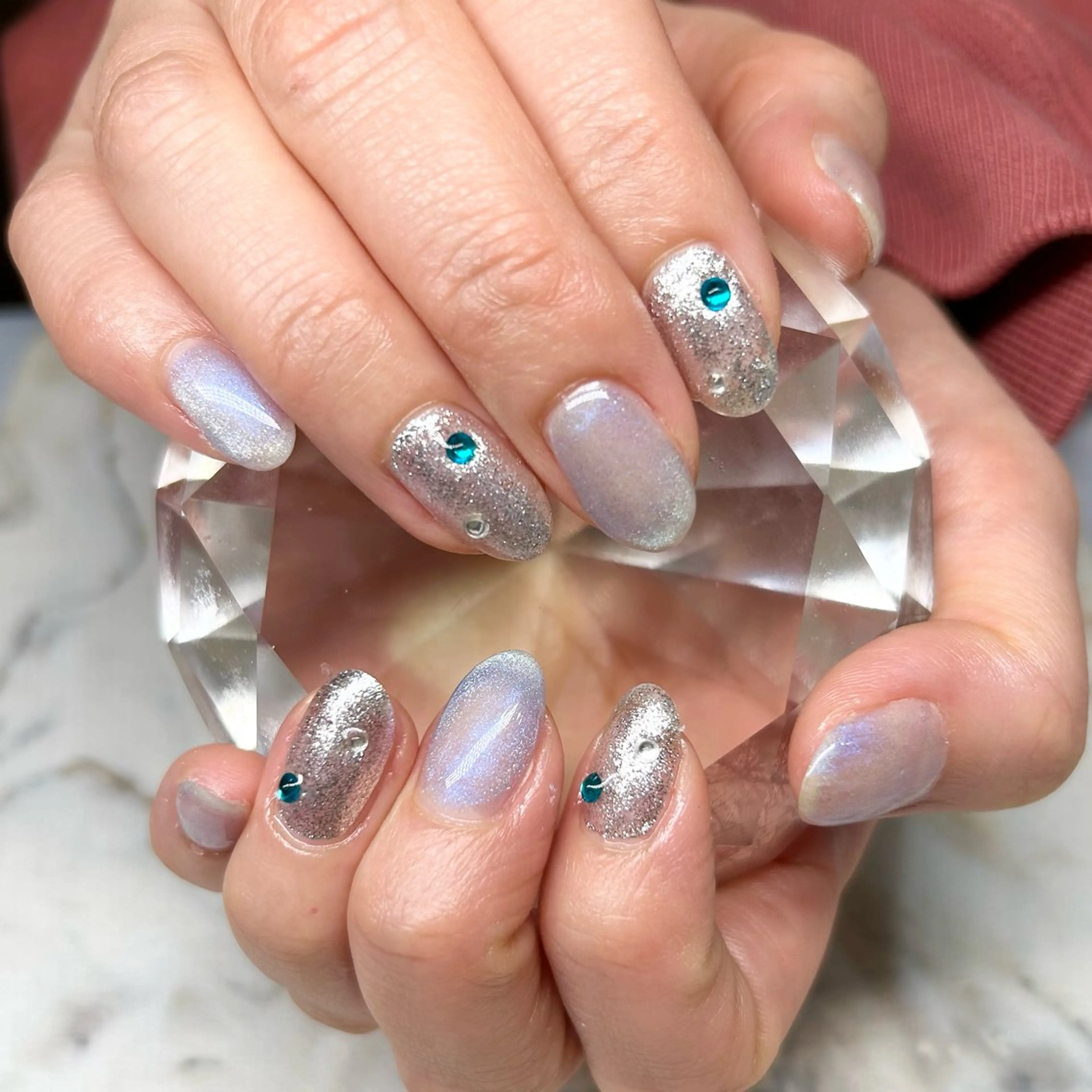 ネイル ジェルネイル キラキラネイル ラメ(グリッター) マグネットネイル ニュアンスネイル Nail Stellaのネイルデザイン