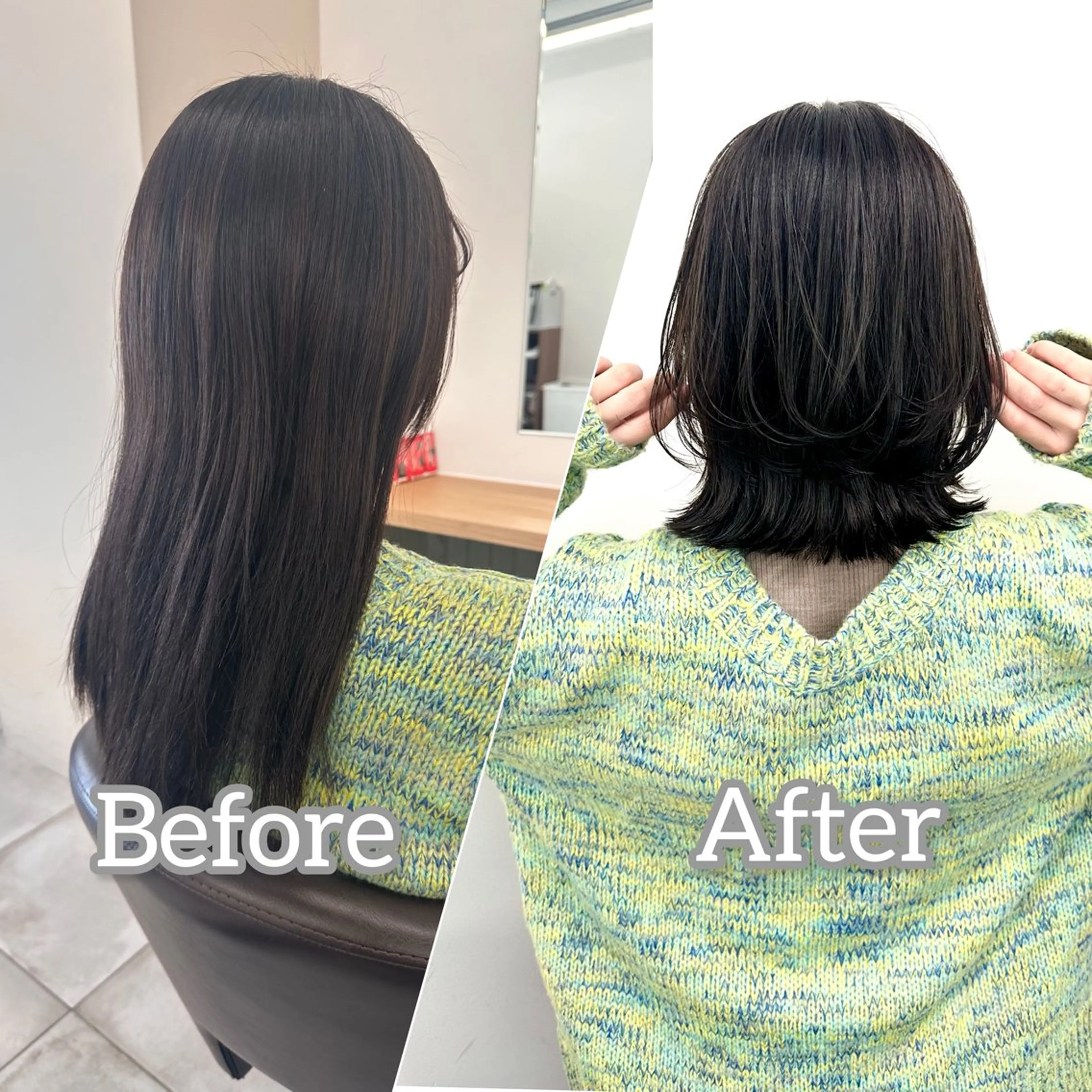 ミディアム カラー カット ヘアカラー トリートメント ブリーチなし/レイヤ ー特化🌈Tommyのヘアスタイル