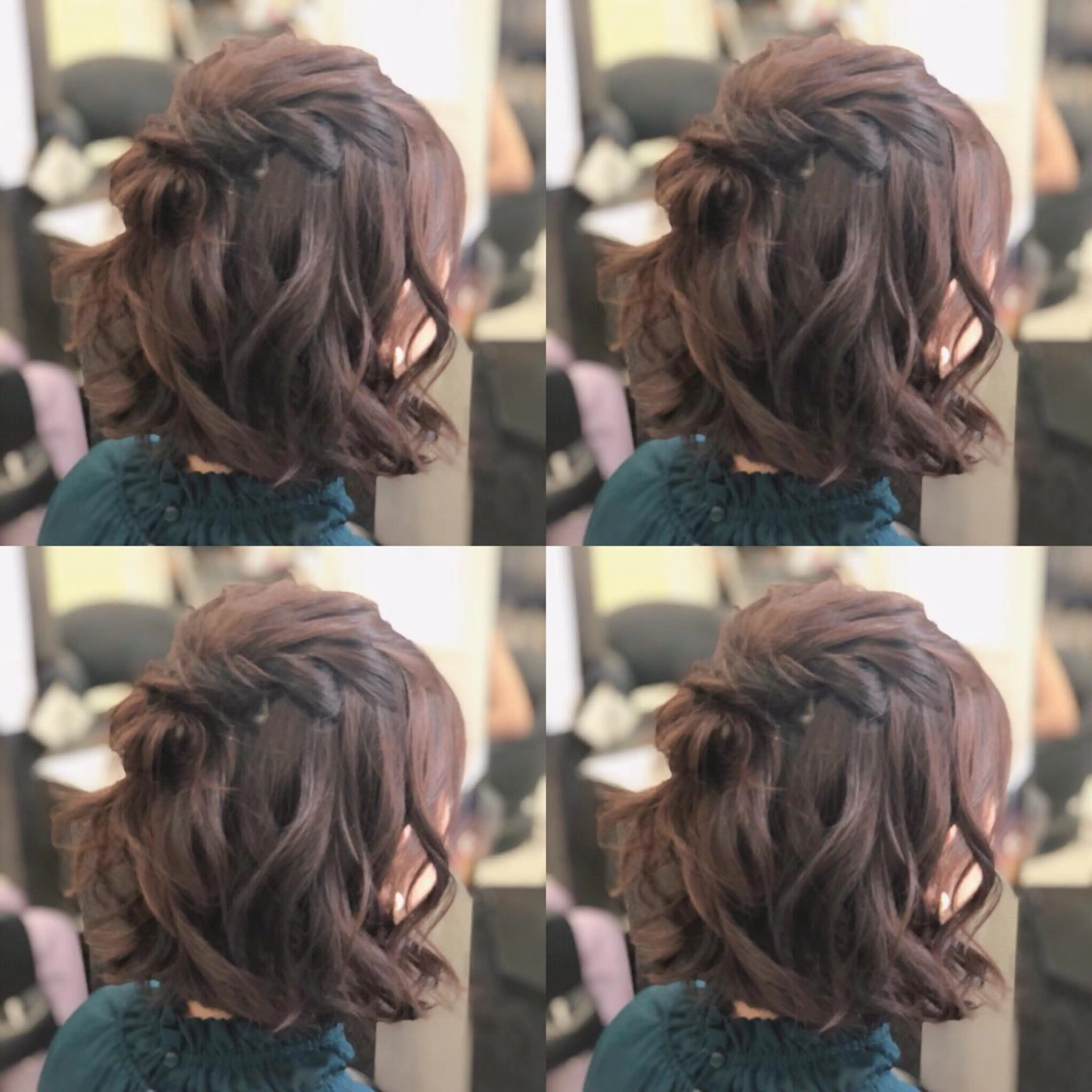ミディアム ヘアアレンジ ハーフアップ ヘアセット 🌷MAYU 🌷のヘアスタイル