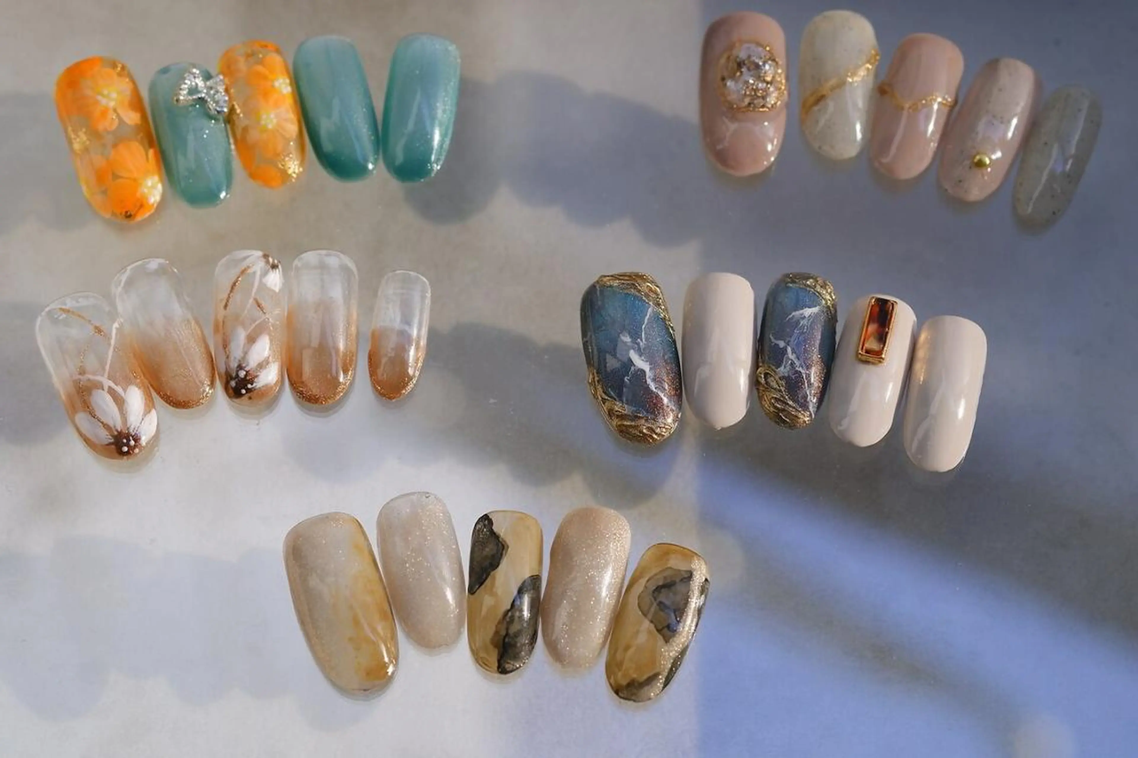 ご新規様★【初回オフ無料】👏手書きアート4本デザインコースの写真