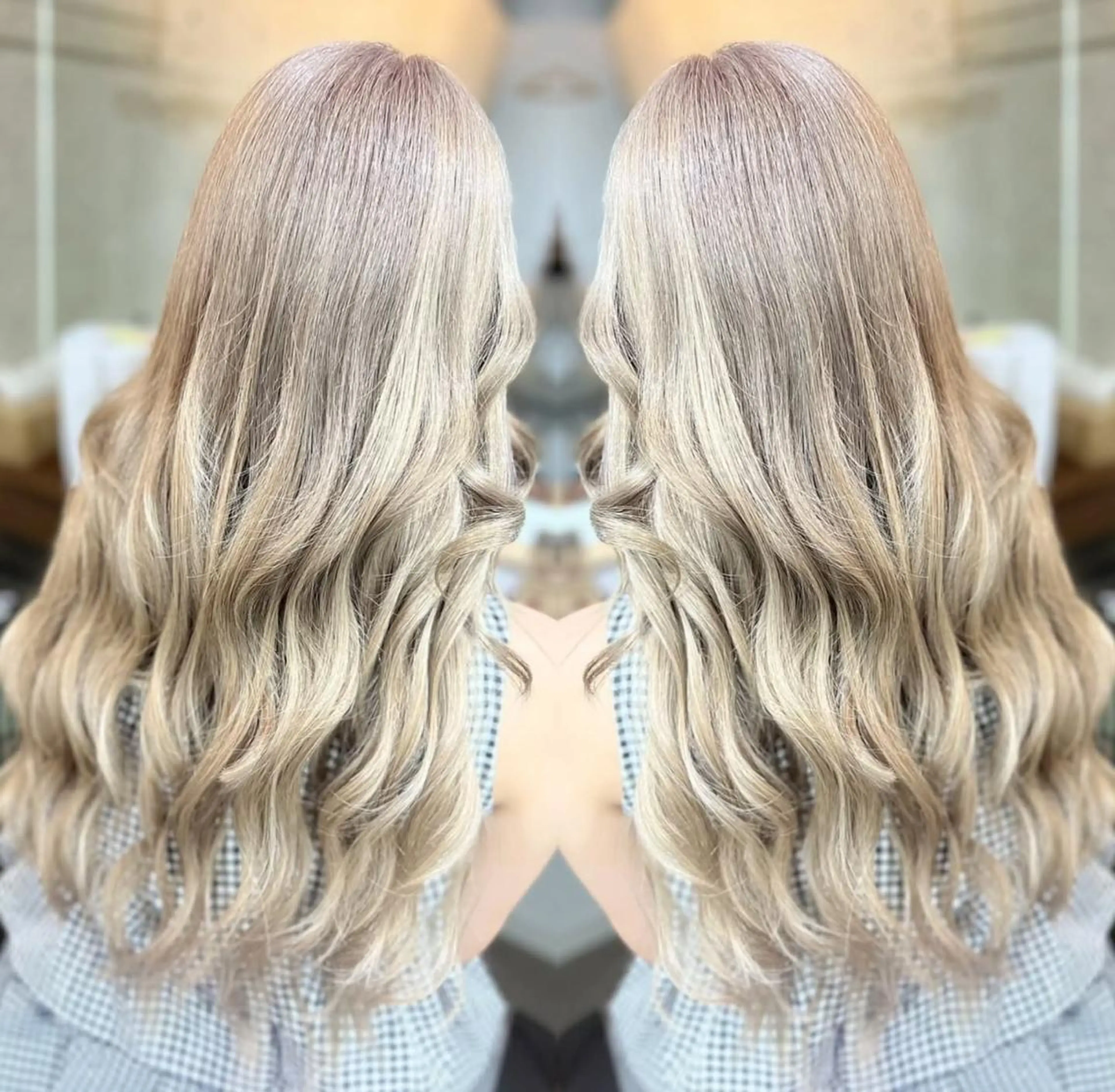 ロング ヘアアレンジ カラー カット ヘアカラー トリートメント エクステ ♡SNSで大バズり♡ コリアン羽エクステ◎のヘアスタイル