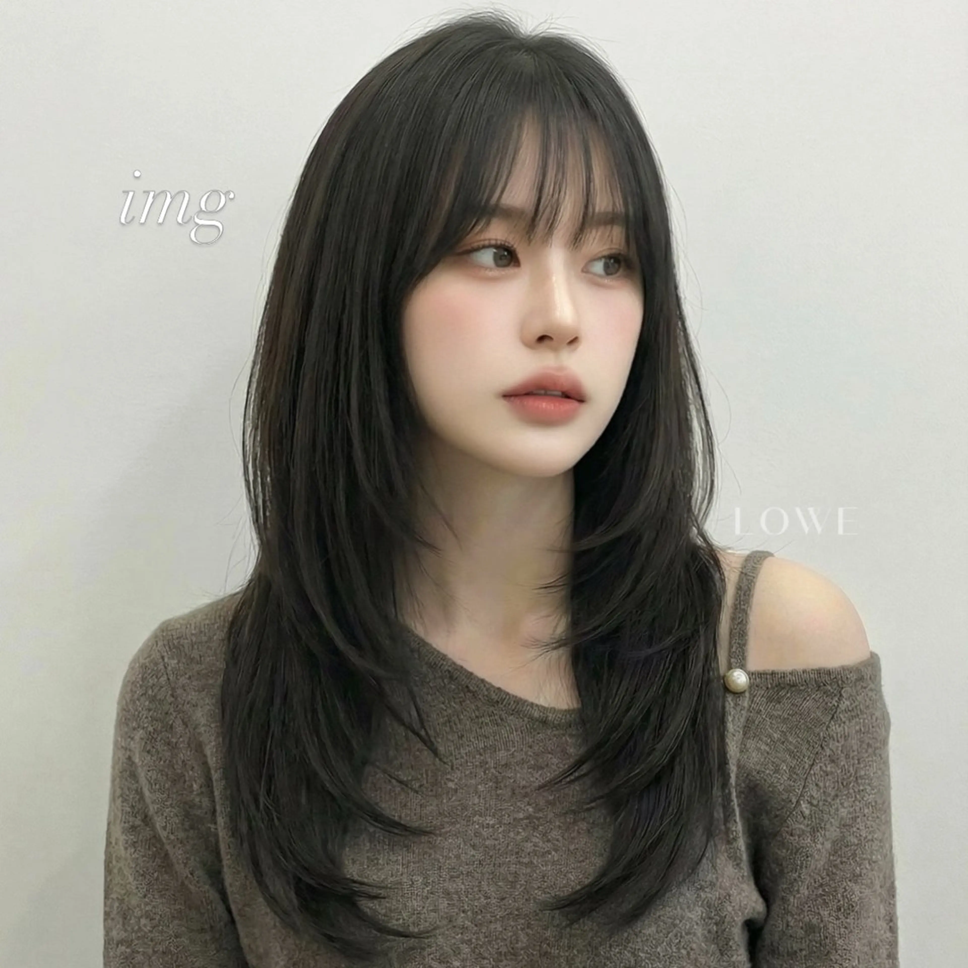 セミロング AHNKISM所属・レイヤーカット💎 髪質改善のヘアスタイル