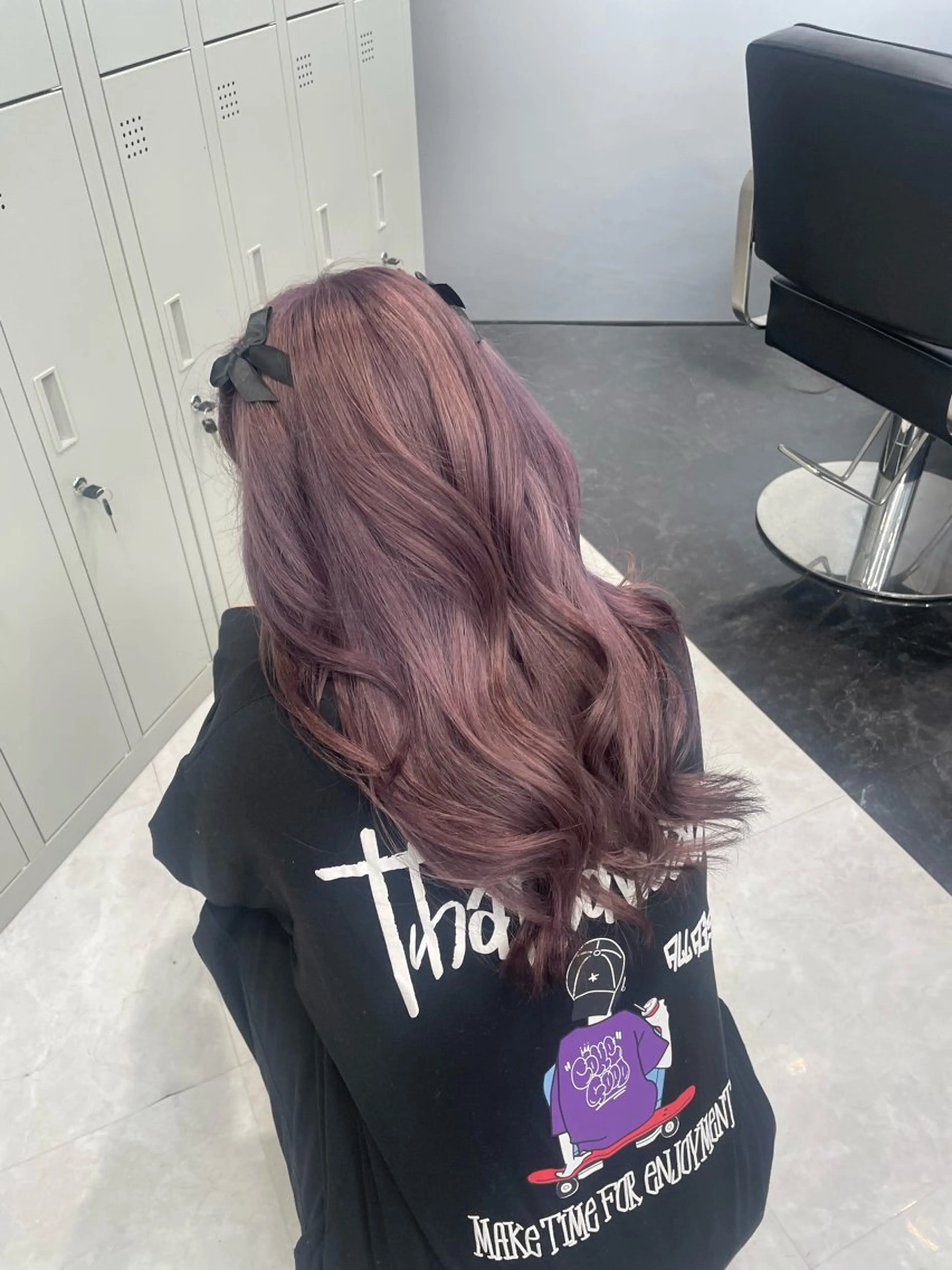 ロング カラー ヘアアレンジ メンズウルフ🐺♡ ブリーチ♡ヘアメ🎀のヘアスタイル