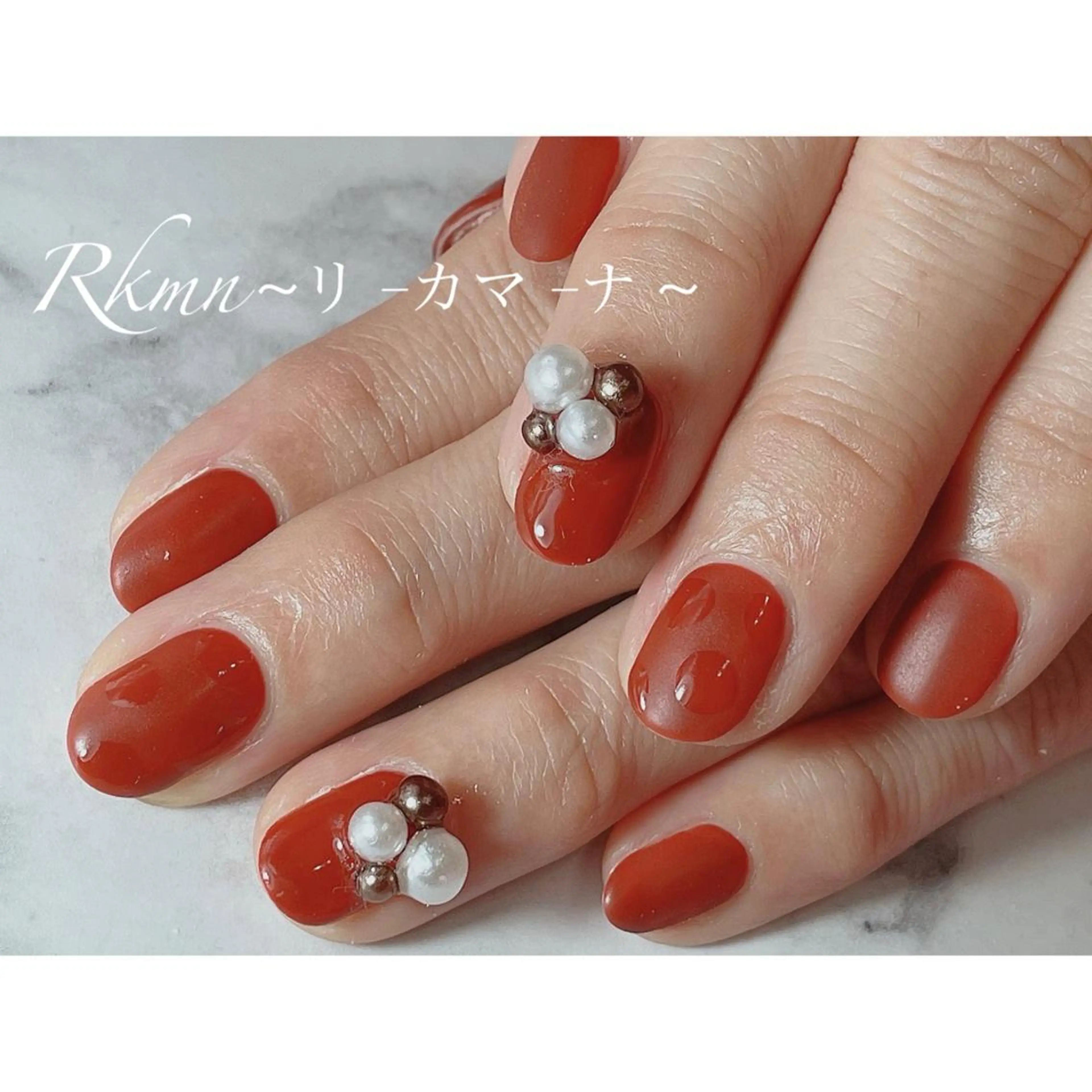 ネイル アートネイル ドット マットネイル 春ネイル ハンドネイル フットネイル ハンドケア Rkmn ~リ-カマ-ナ~のネイルデザイン