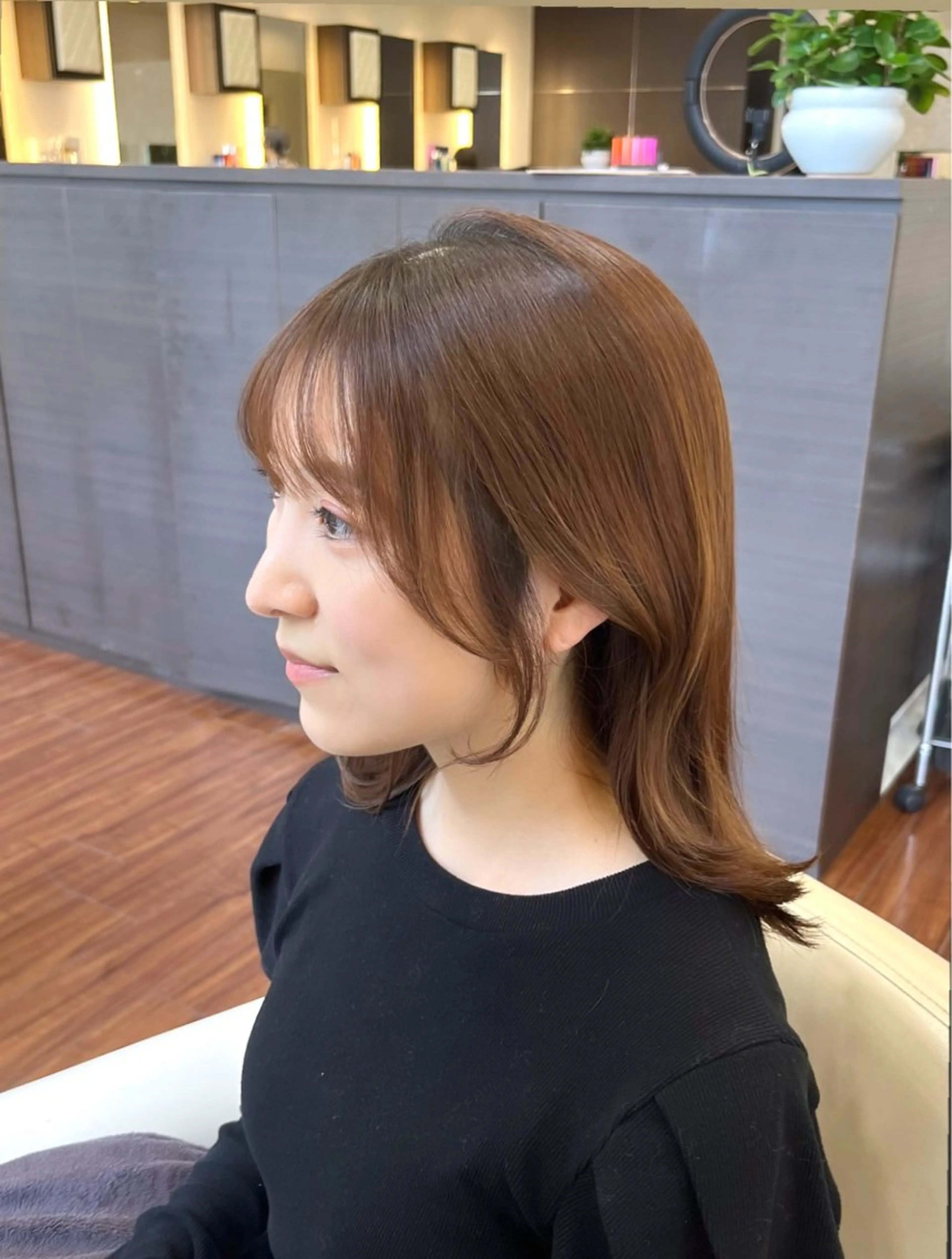 ミディアム 顔周りカット ショートカット 🖤ikoiのヘアスタイル