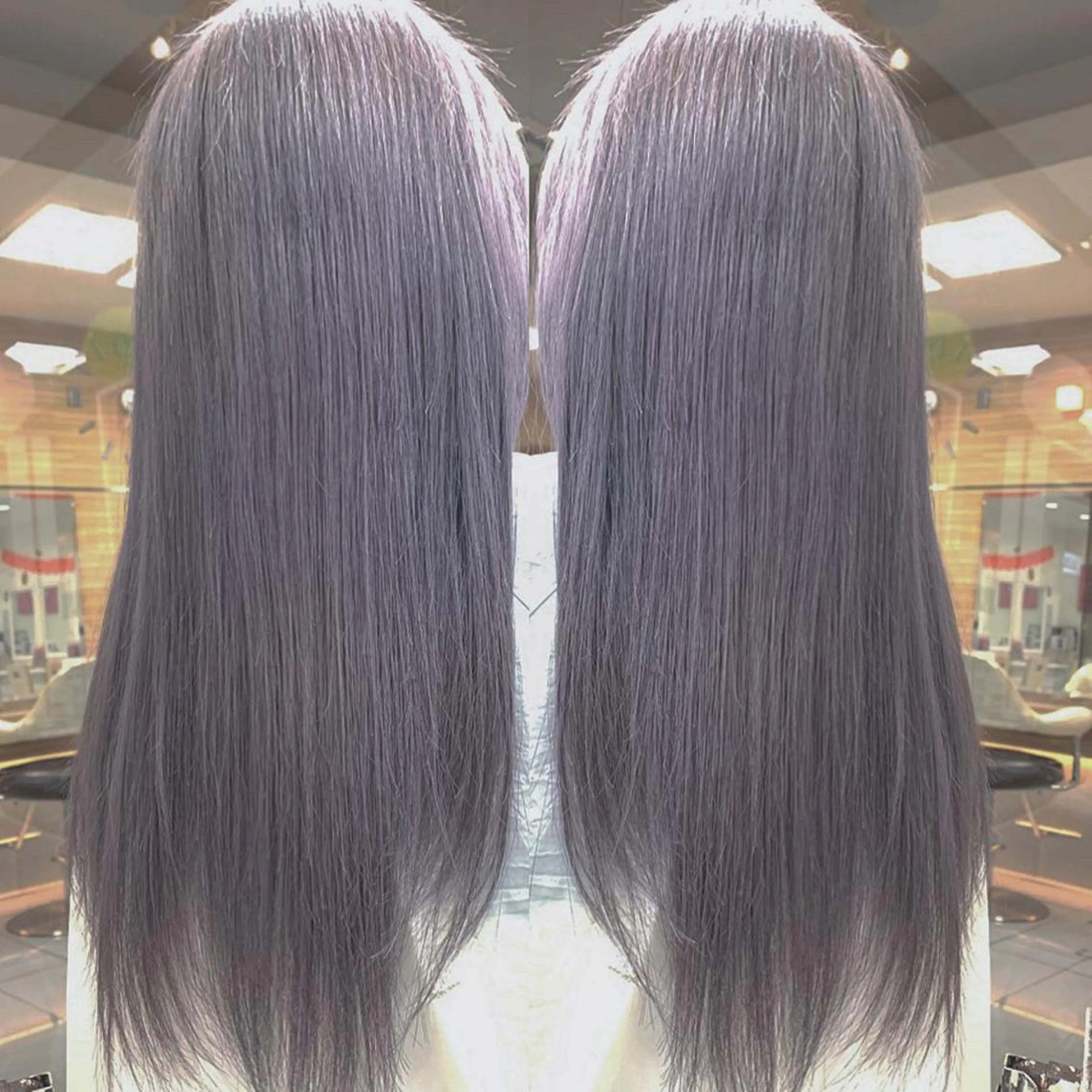 ロング 縮毛/レイヤー 韓国/橋口のヘアスタイル