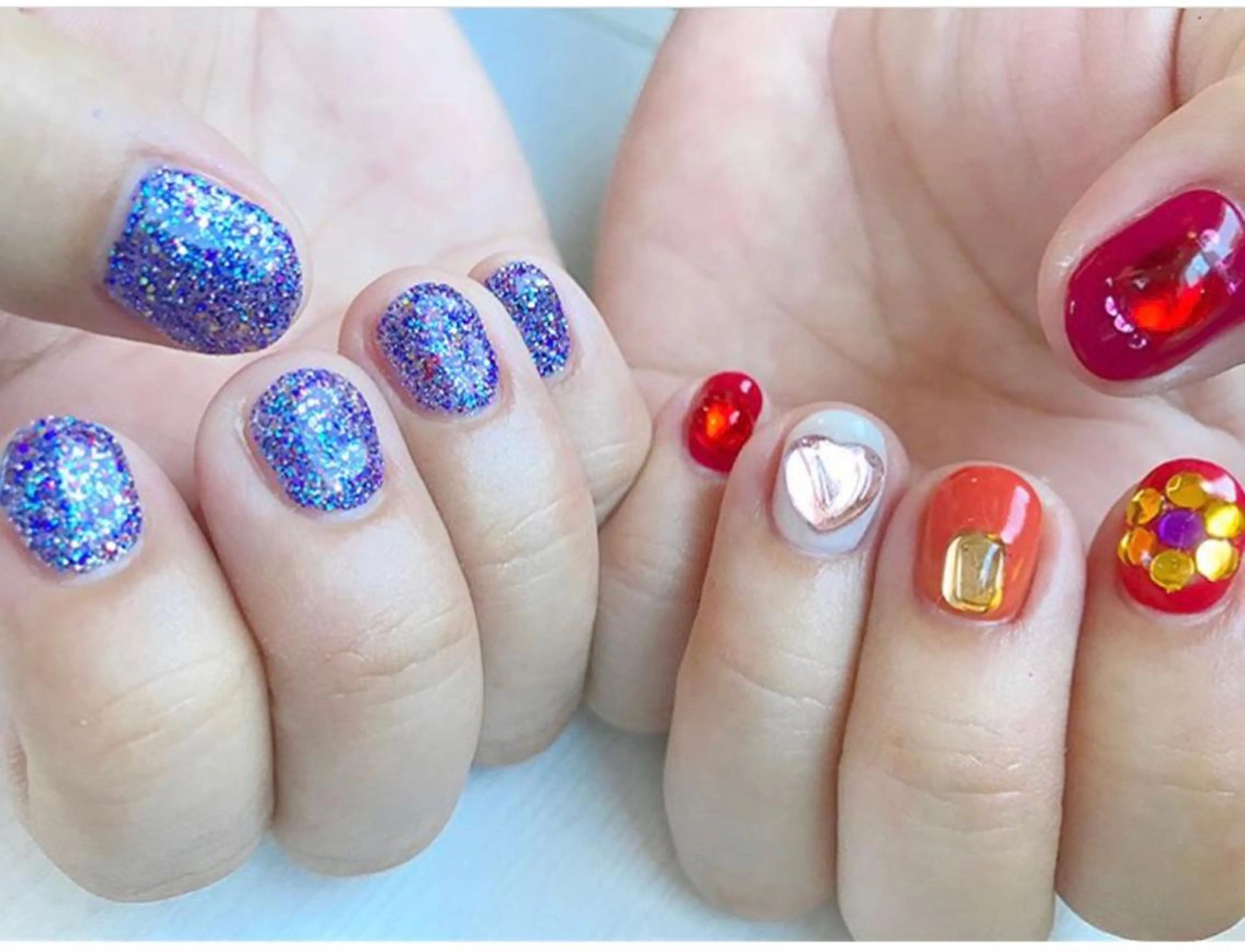 ネイル ラメ(グリッター) 久田 悠佳のネイルデザイン