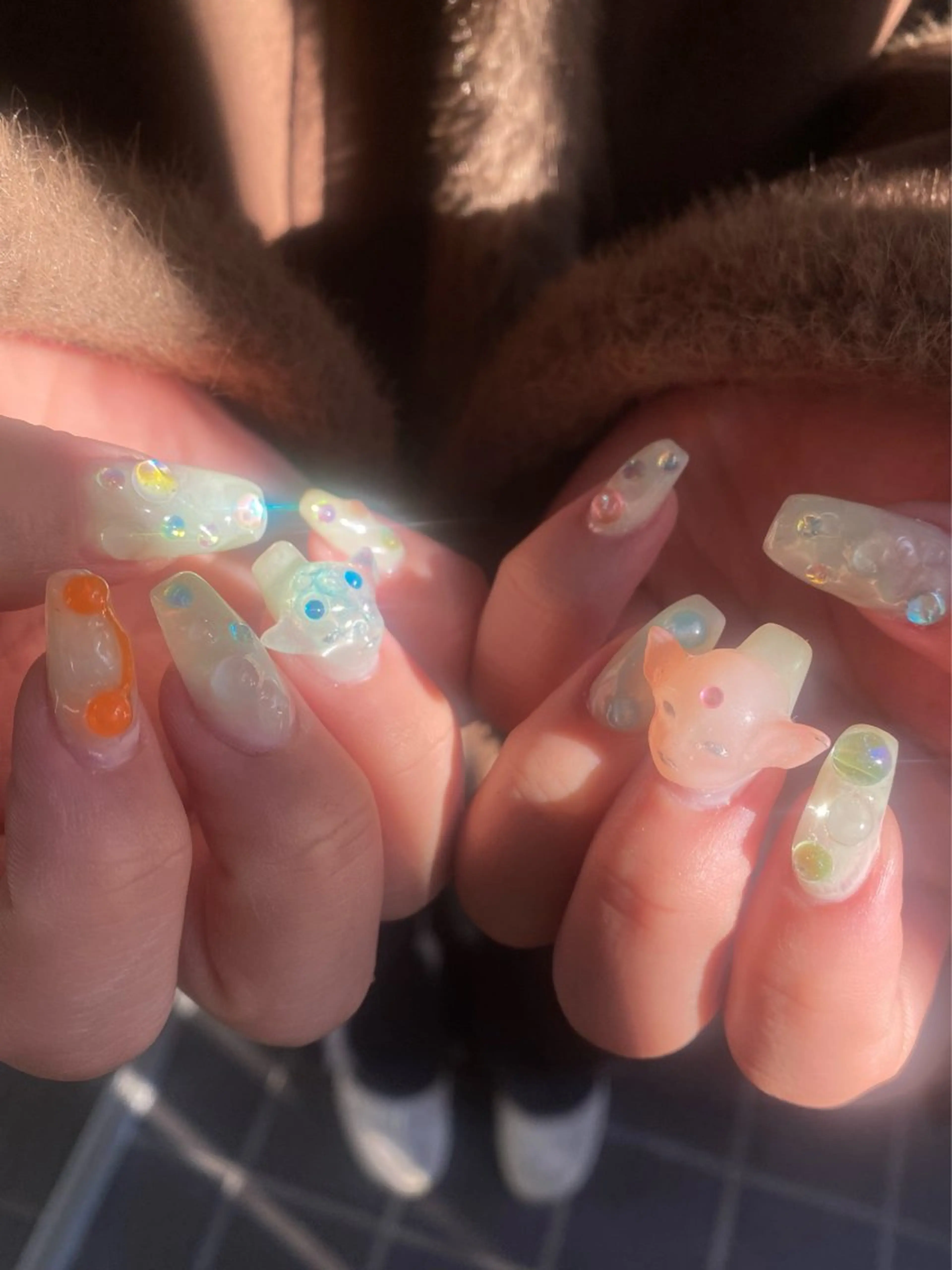 ネイル ハンドネイル フットネイル nano/きもかわ nail🐬🫧のネイルデザイン
