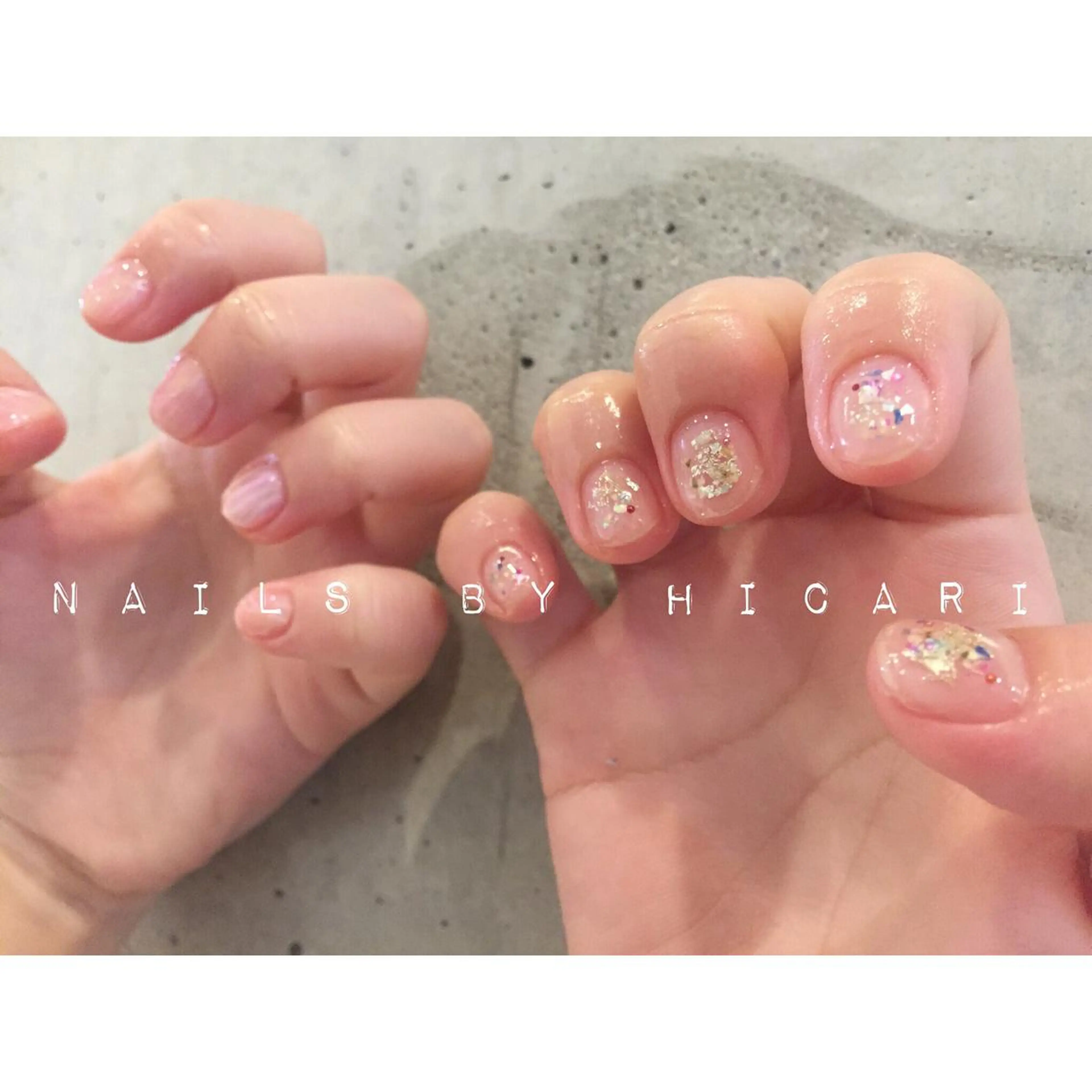 ショート カラー ネイル マツエク・マツパ ジェルネイル ニュアンスネイル パラジェル illum hicariのネイルデザイン