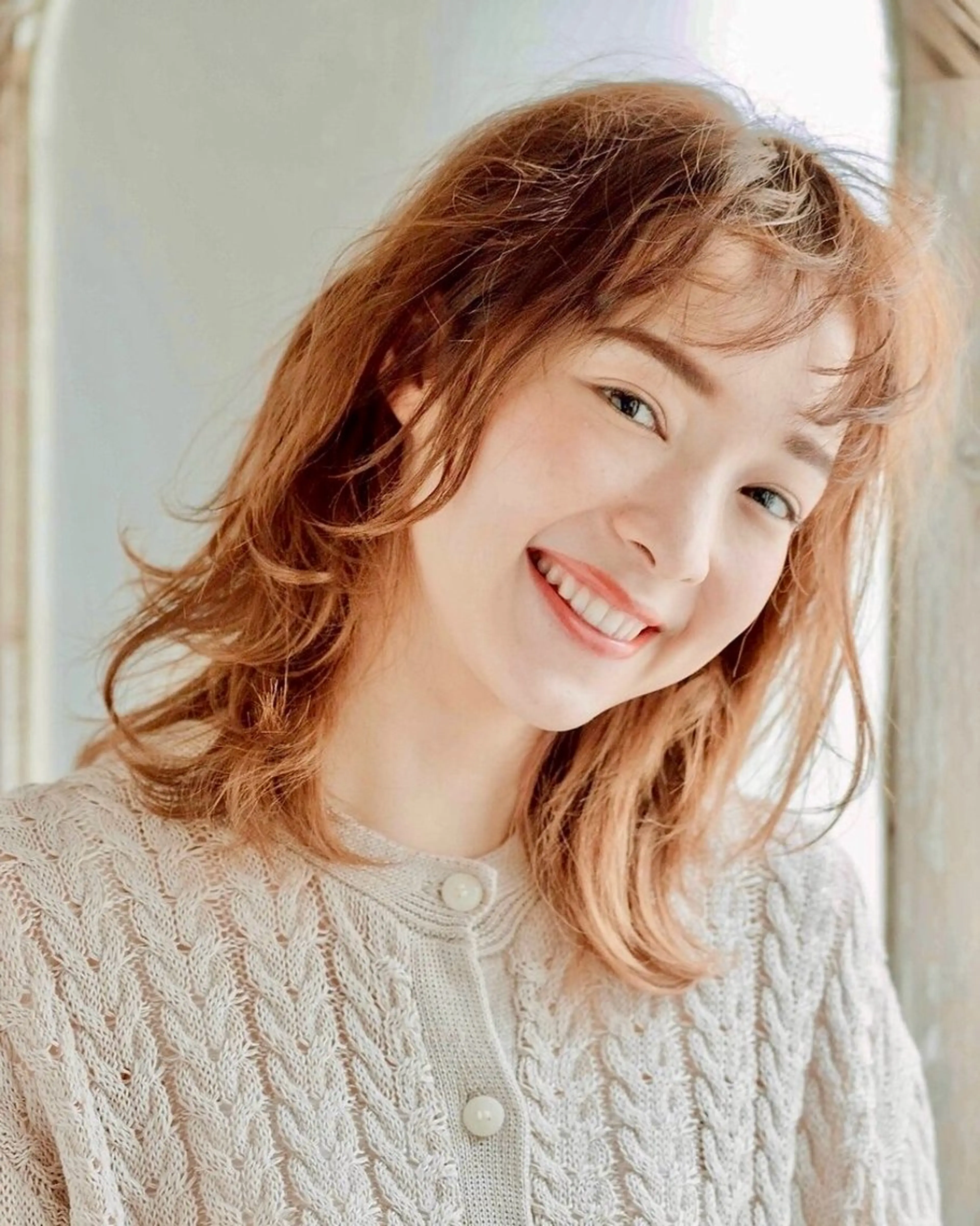 セミロング カラー パーマ 松島祐介【店長／ トップディレクター】のヘアスタイル